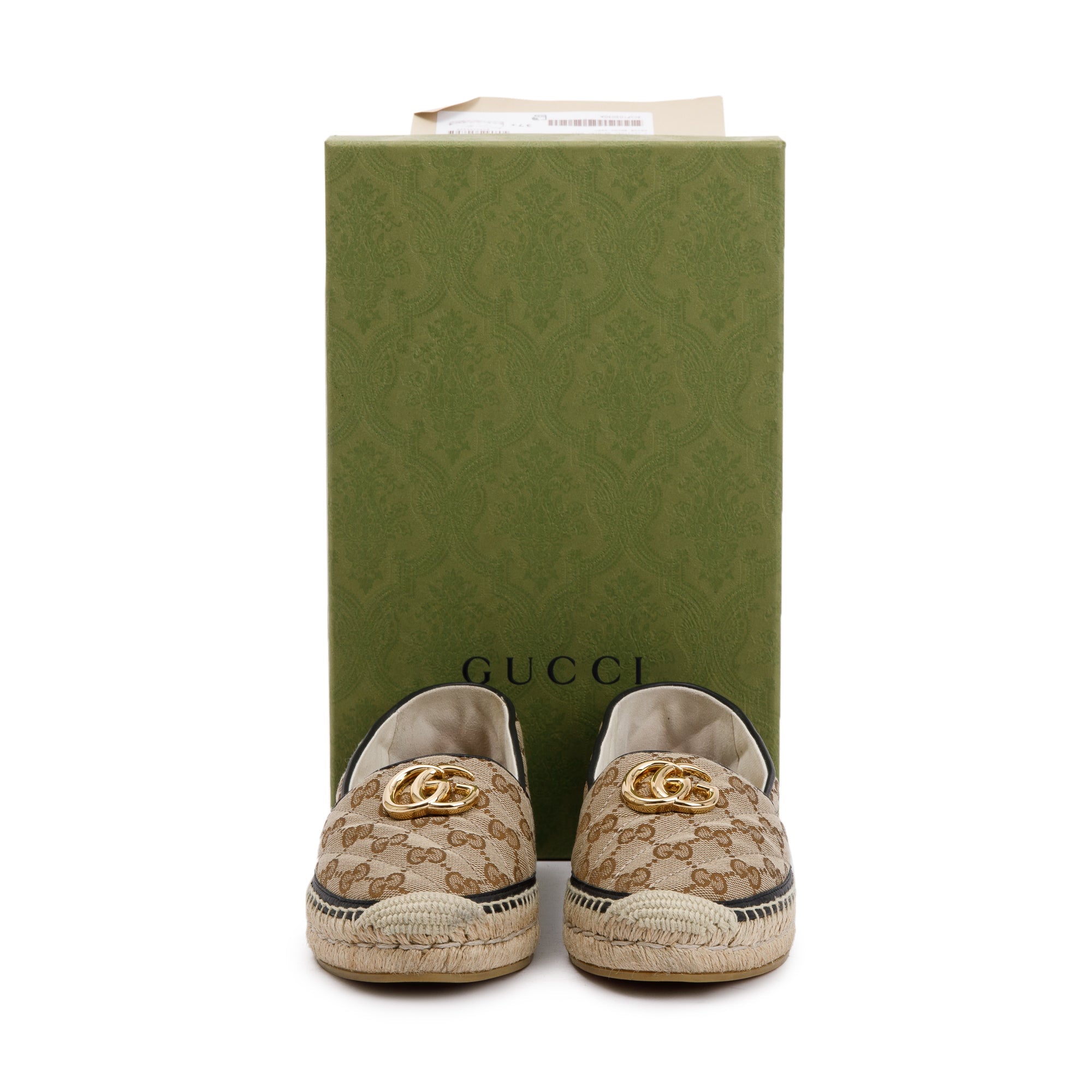 Gucci GG Matelasse Canvas Espadrille, Size 37.5 w/ Box