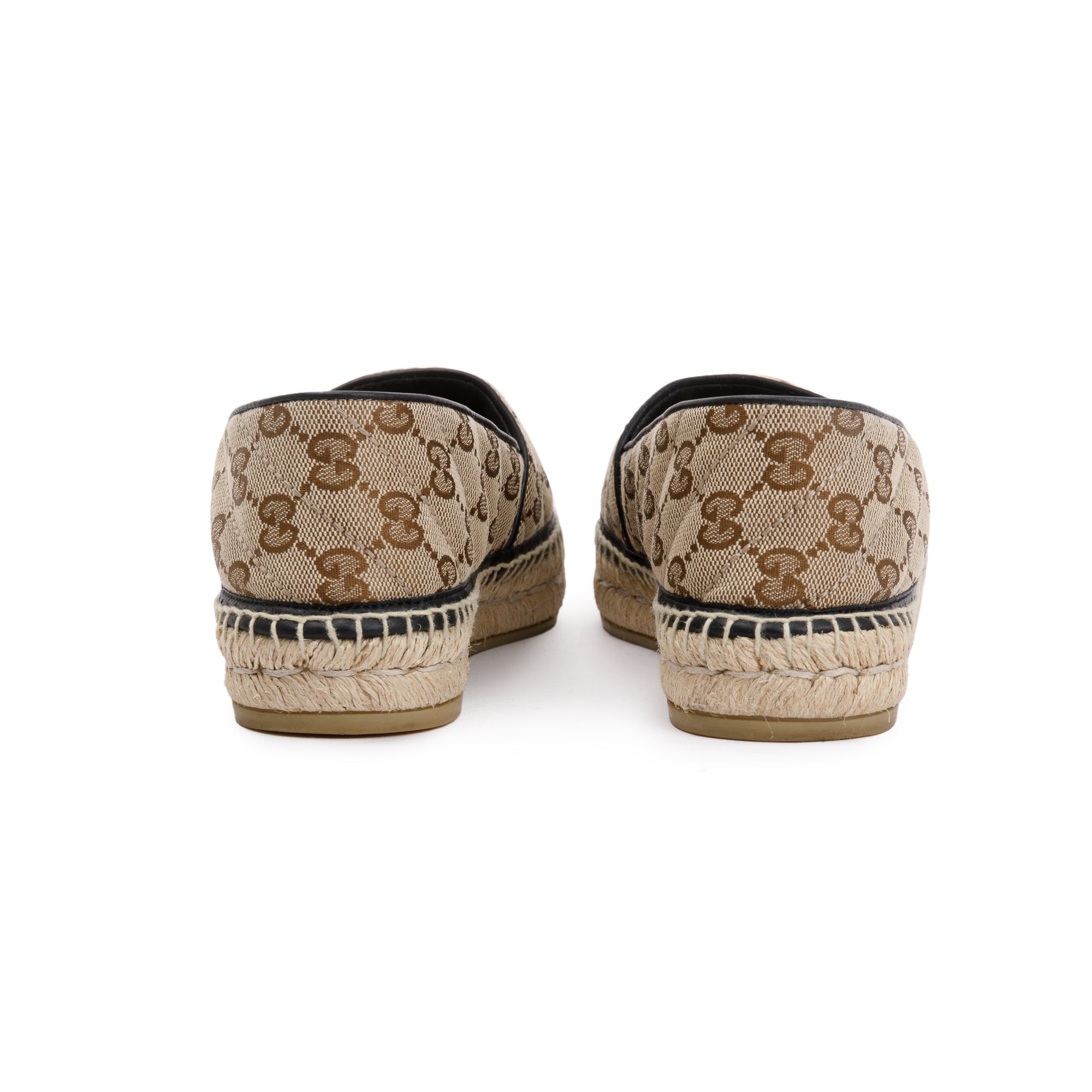 Gucci GG Matelasse Canvas Espadrille, Size 37.5 w/ Box