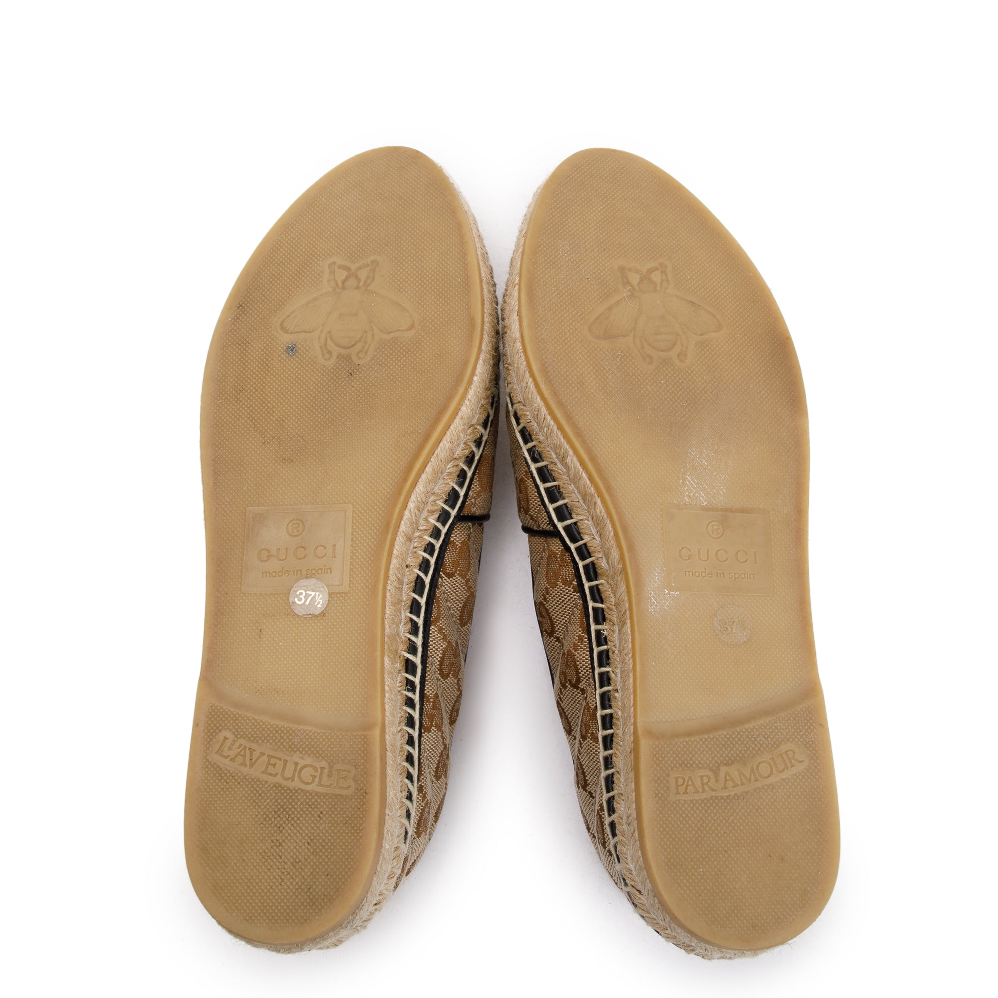 Gucci GG Matelasse Canvas Espadrille, Size 37.5 w/ Box