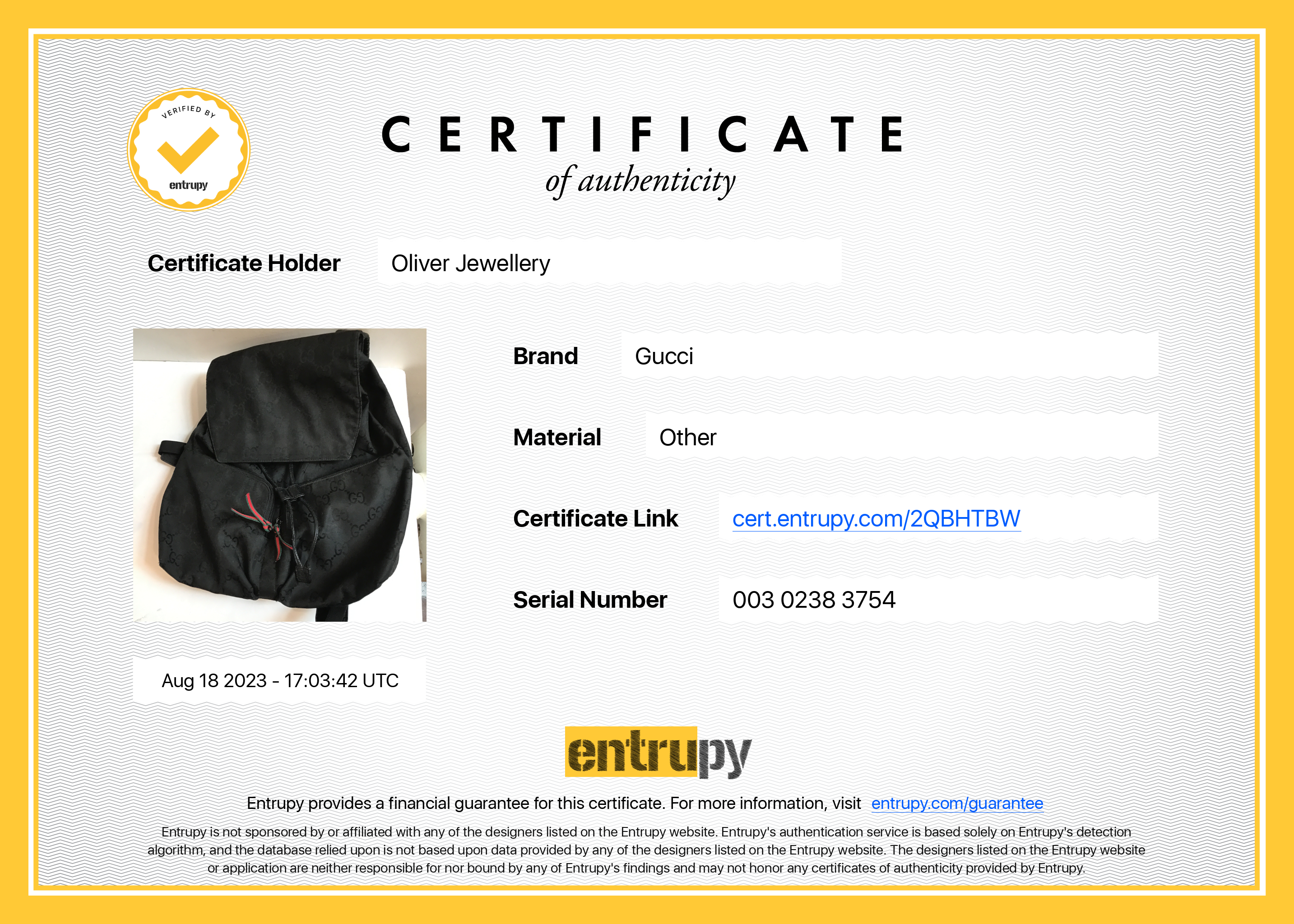 Gucci GG Nylon Drawstring Backpack