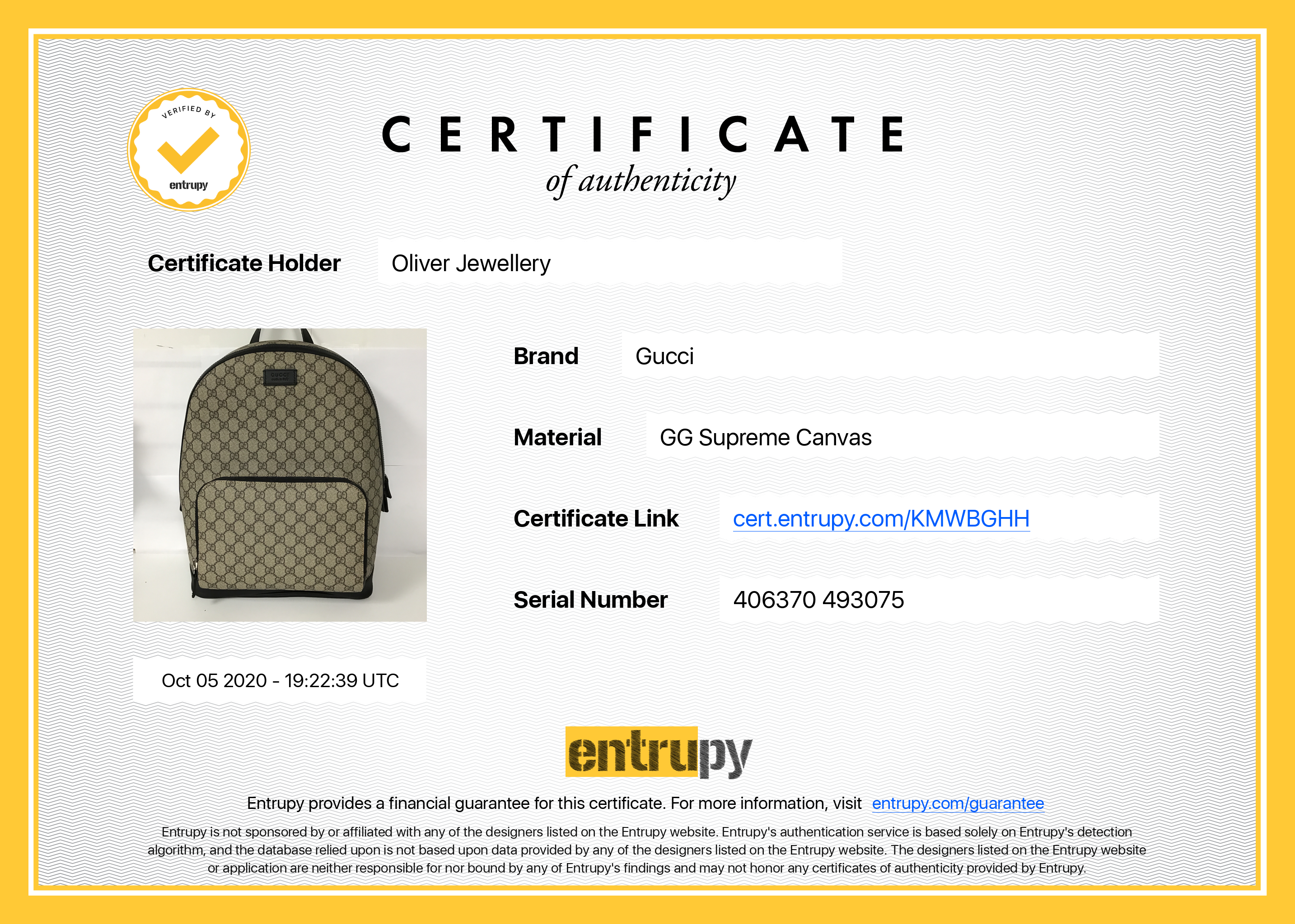 Gucci GG Supreme Backpack