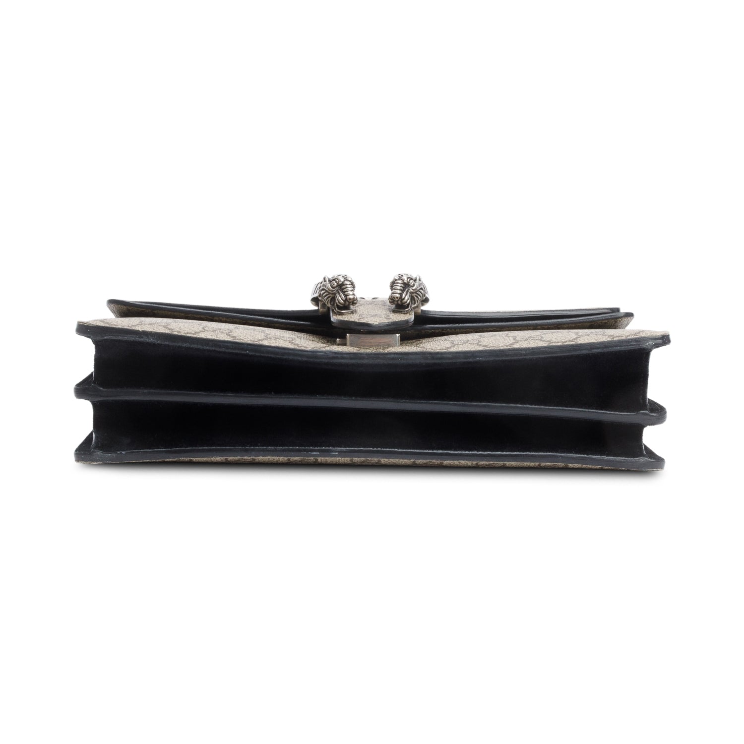 Gucci GG Supreme Black Suede Small Dionysus Shoulder Bag