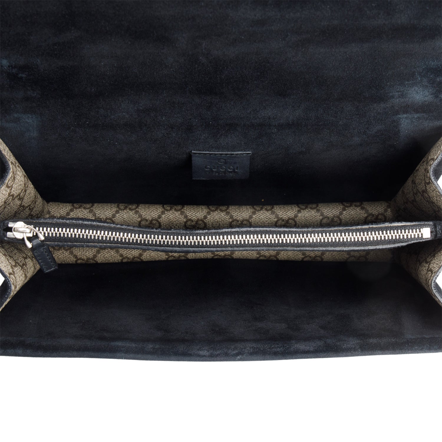 Gucci GG Supreme Black Suede Small Dionysus Shoulder Bag