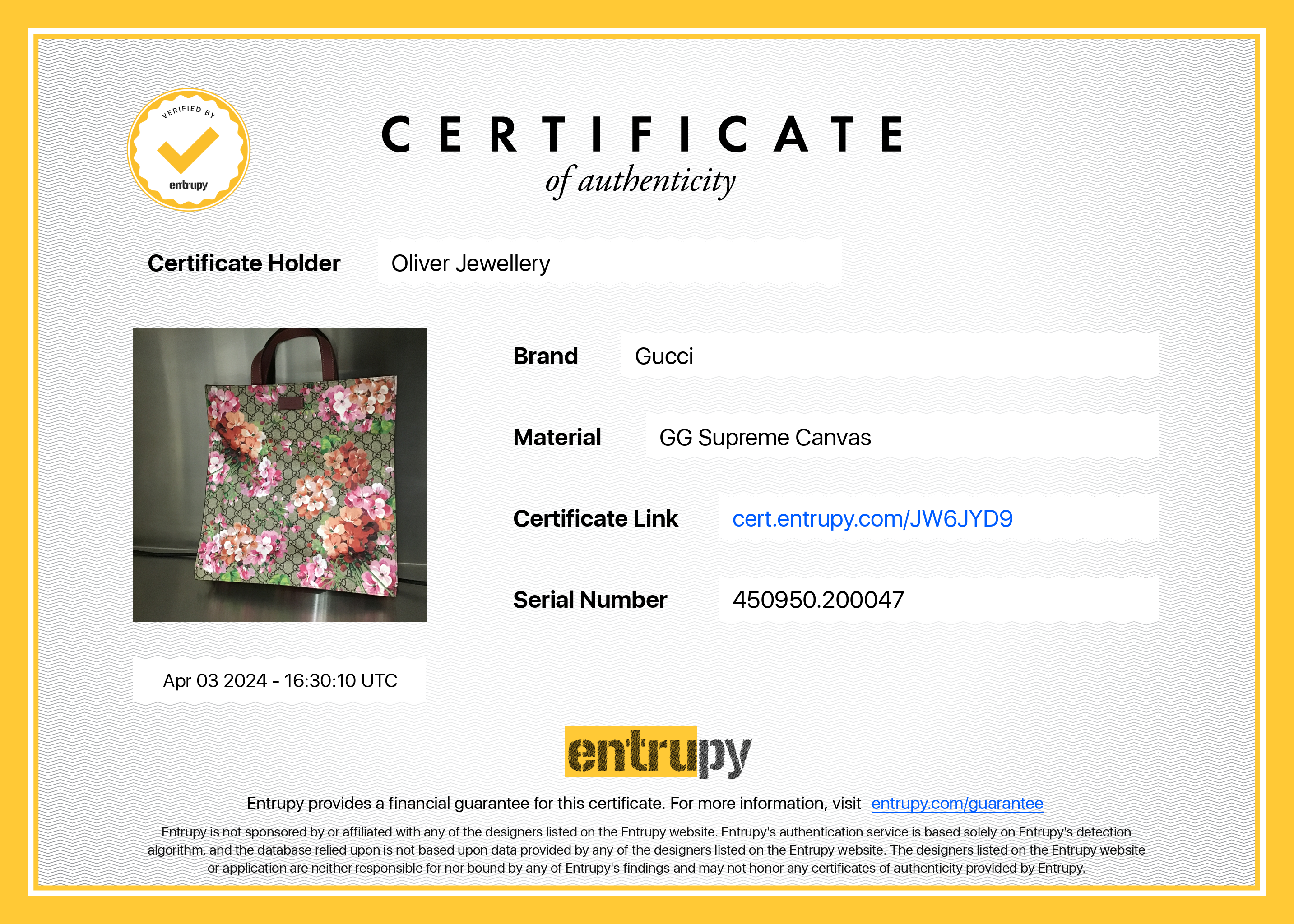 Gucci GG Supreme Blooms Canvas Soft Vertical Tote w/ Strap