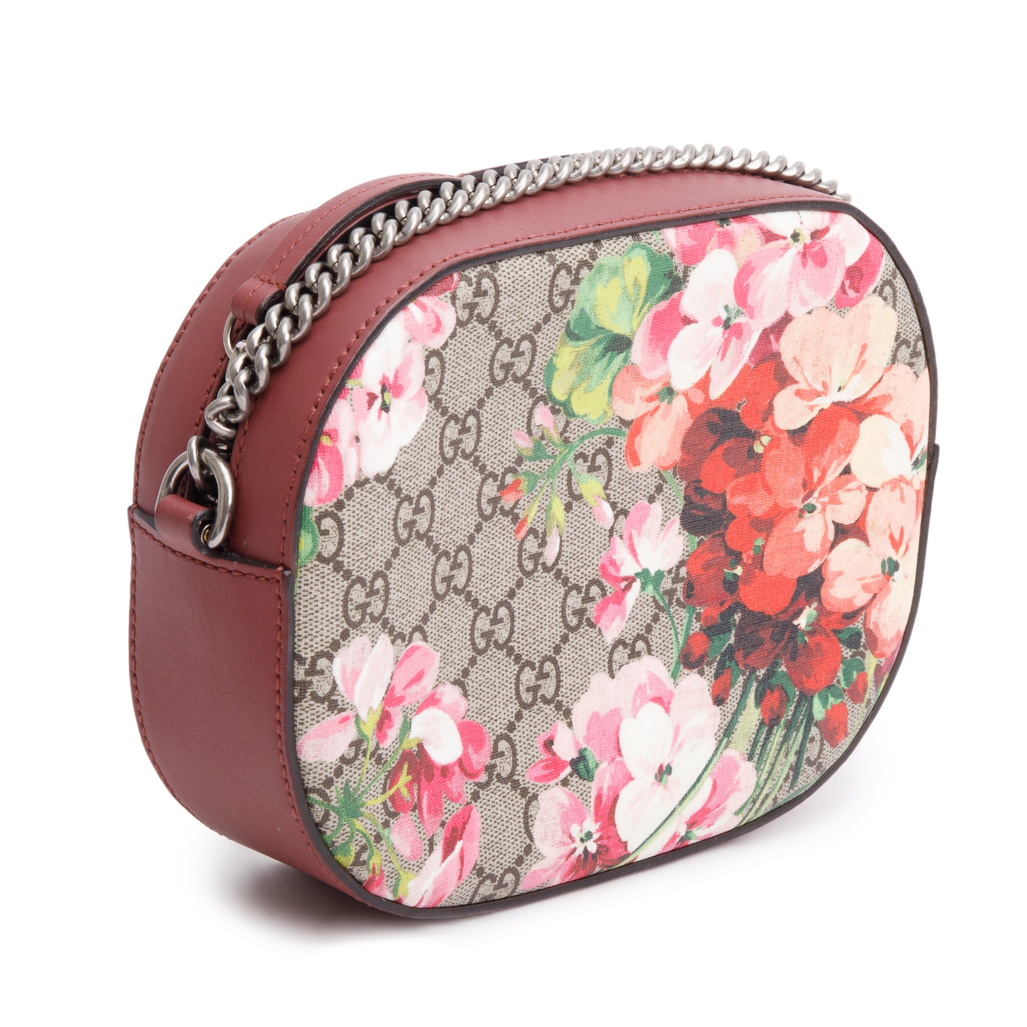 Gucci GG Supreme Blooms Chain Crossbody Bag