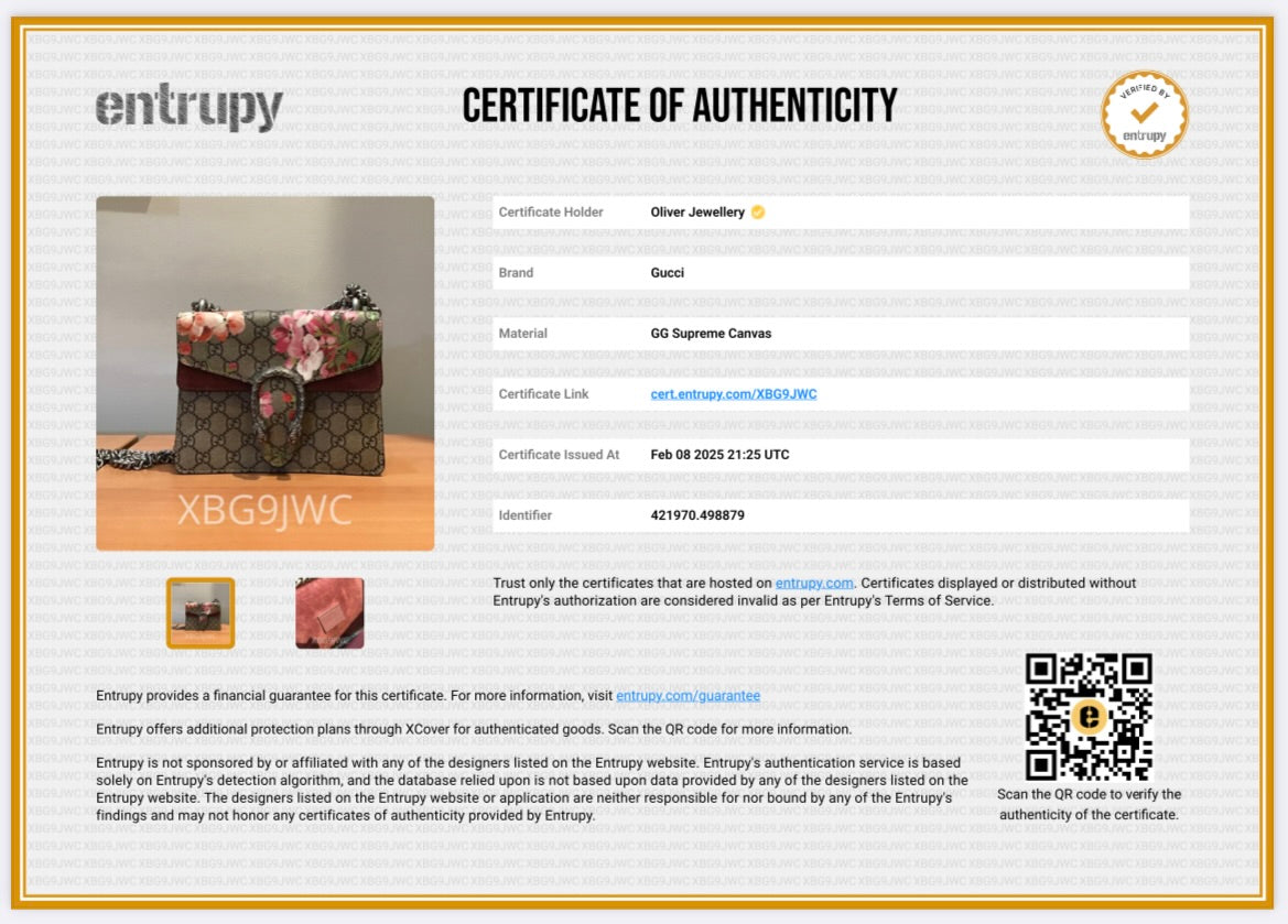 Gucci GG Supreme Blooms Dionysus Mini Shoulder Bag