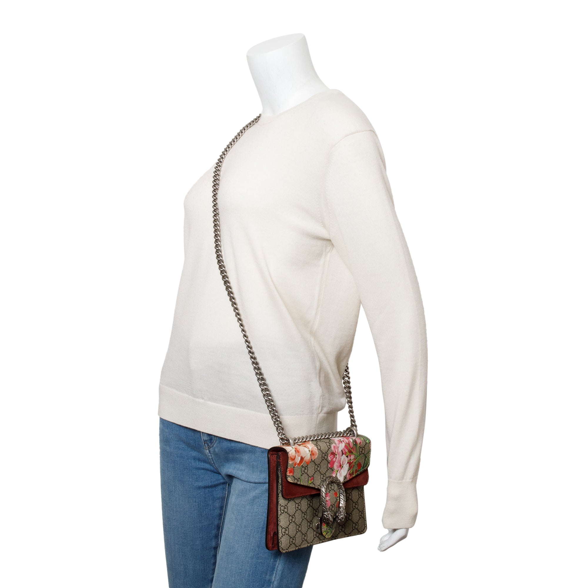 Gucci GG Supreme Blooms Dionysus Mini Shoulder Bag