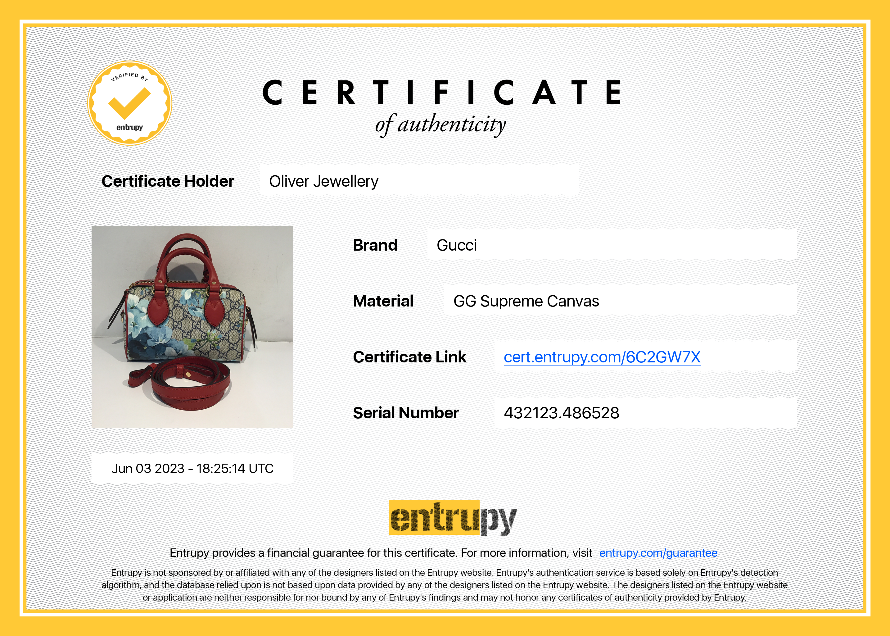 Gucci GG Supreme Blooms Mini Boston Bag w/ Strap