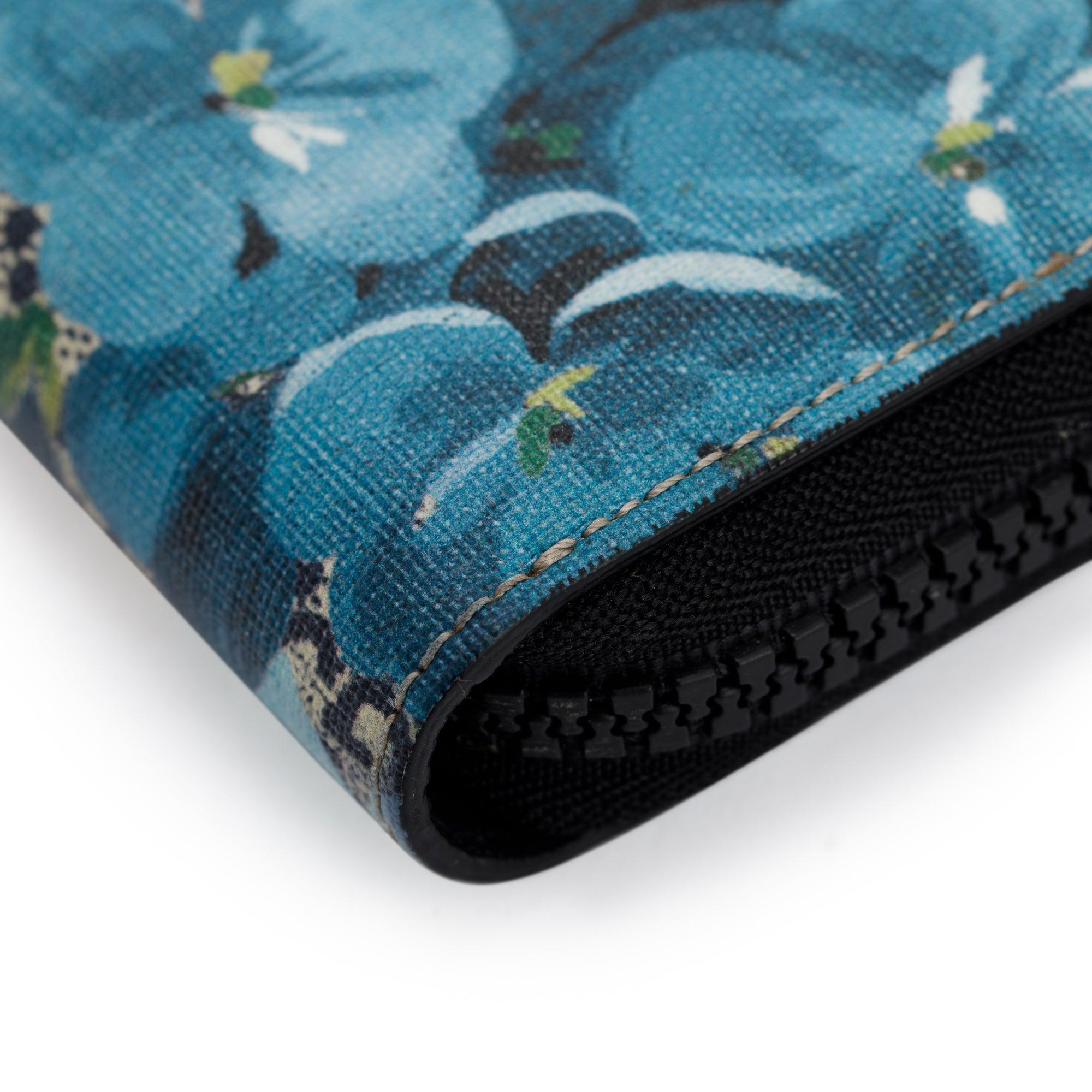 Gucci GG Supreme Blooms Zip Around Wallet