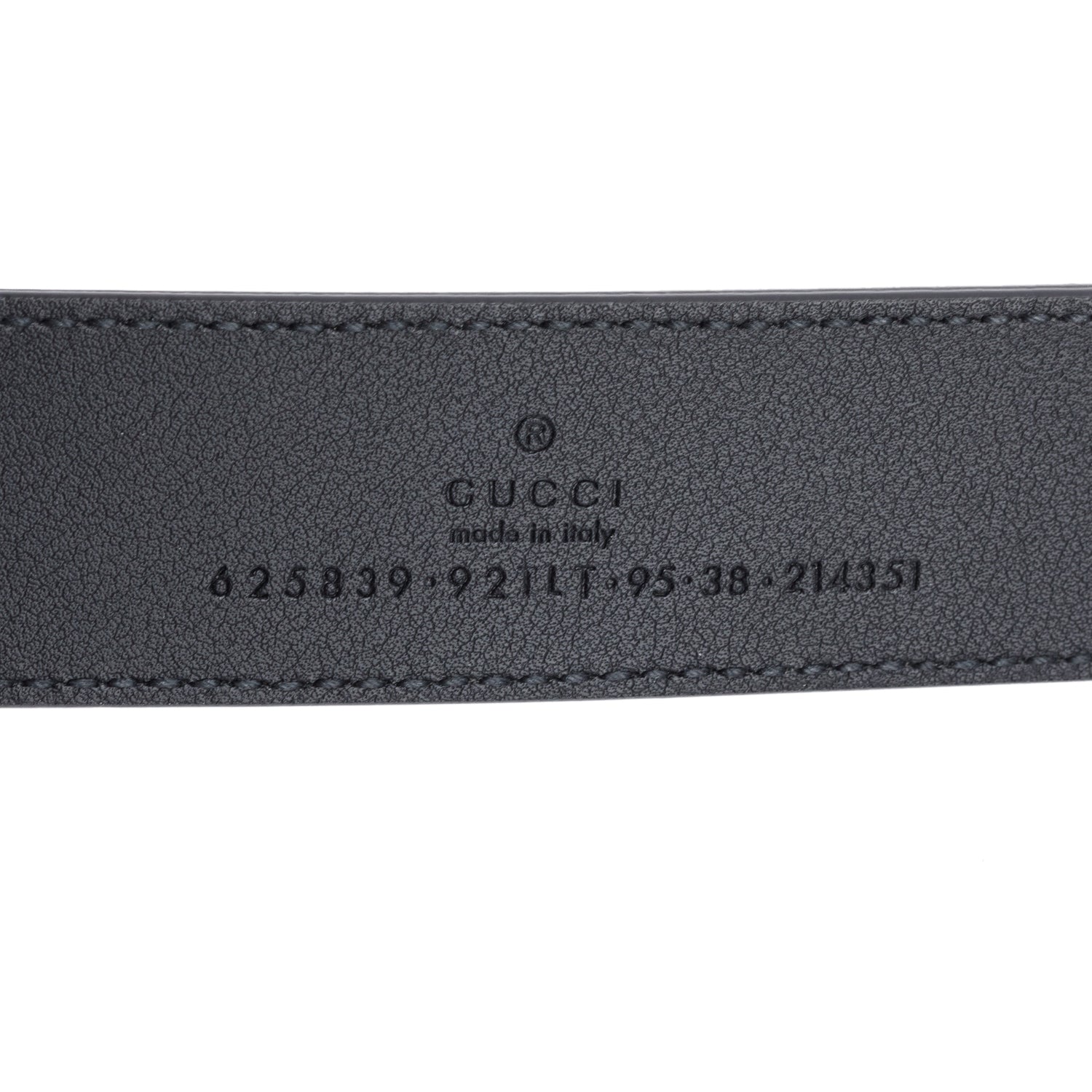 Gucci GG Supreme Canvas Black Calfskin Leather GG Marmont Belt 95 38 w/ Box