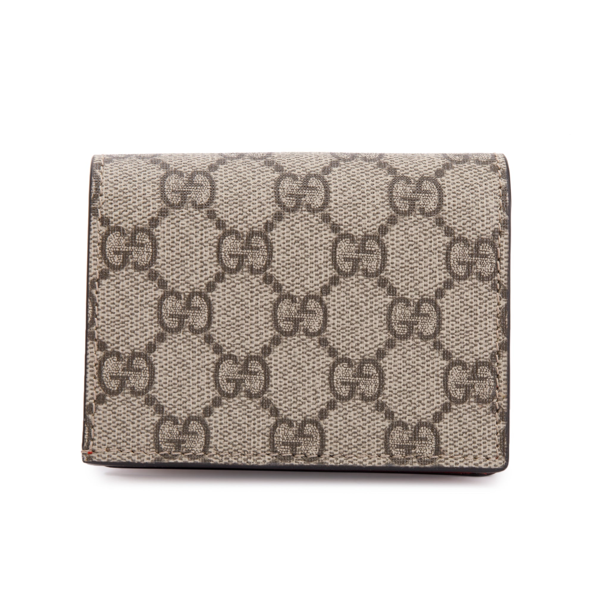 Gucci GG Supreme Canvas Cherry Card Case Wallet w/ Box