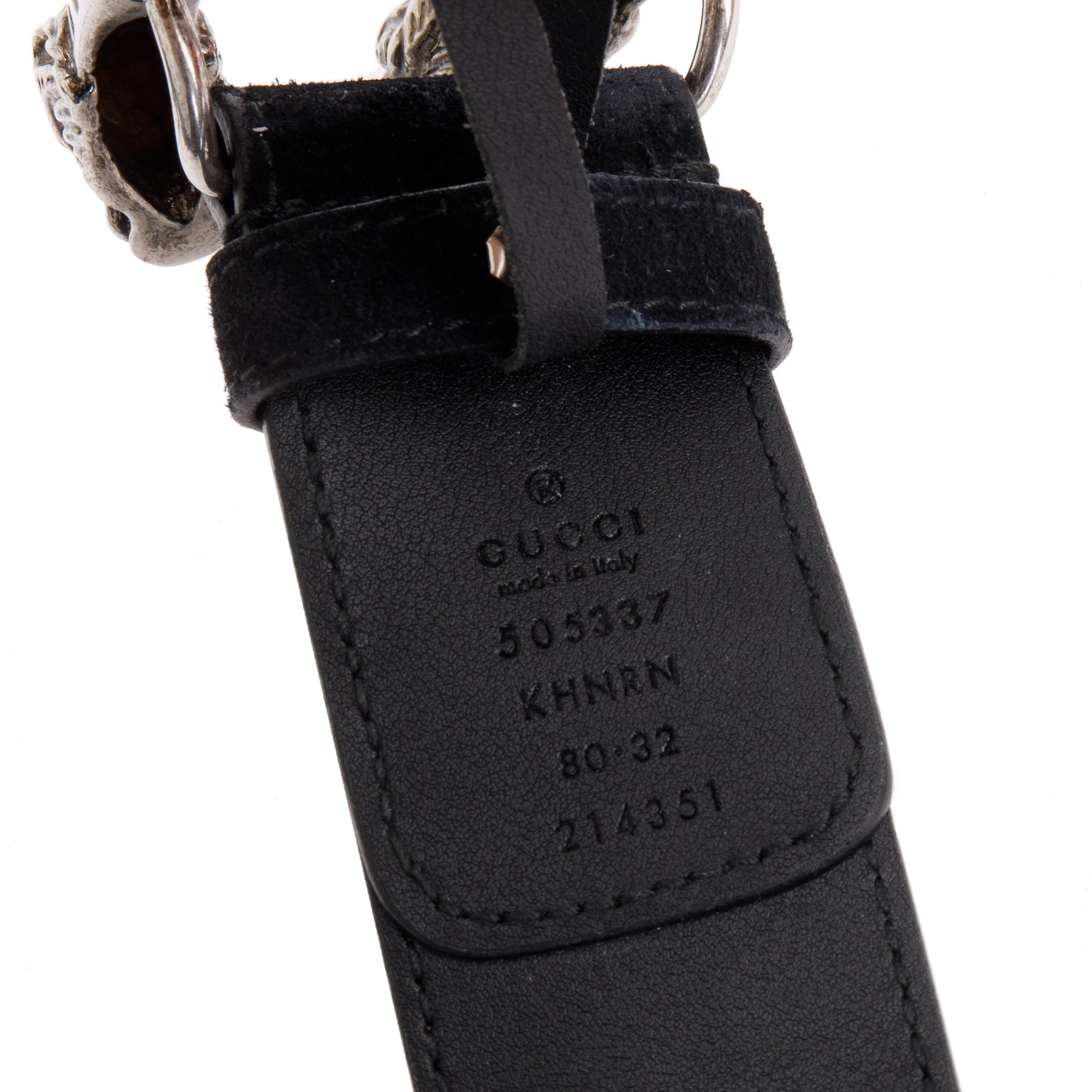 Gucci GG Supreme Canvas and Suede Dionysus Belt w/ Box