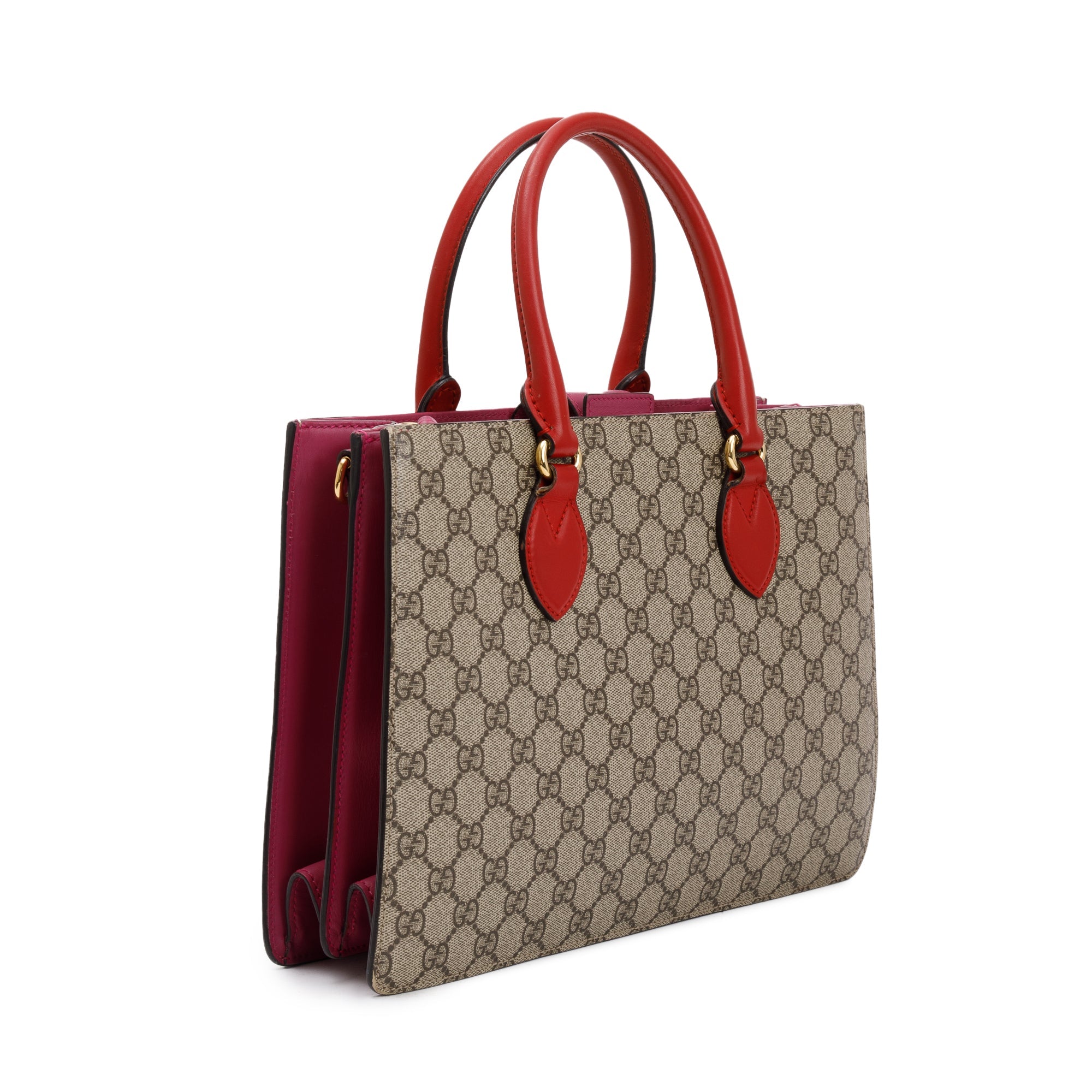 Gucci GG Supreme Convertible Handle Bag w/ Strap