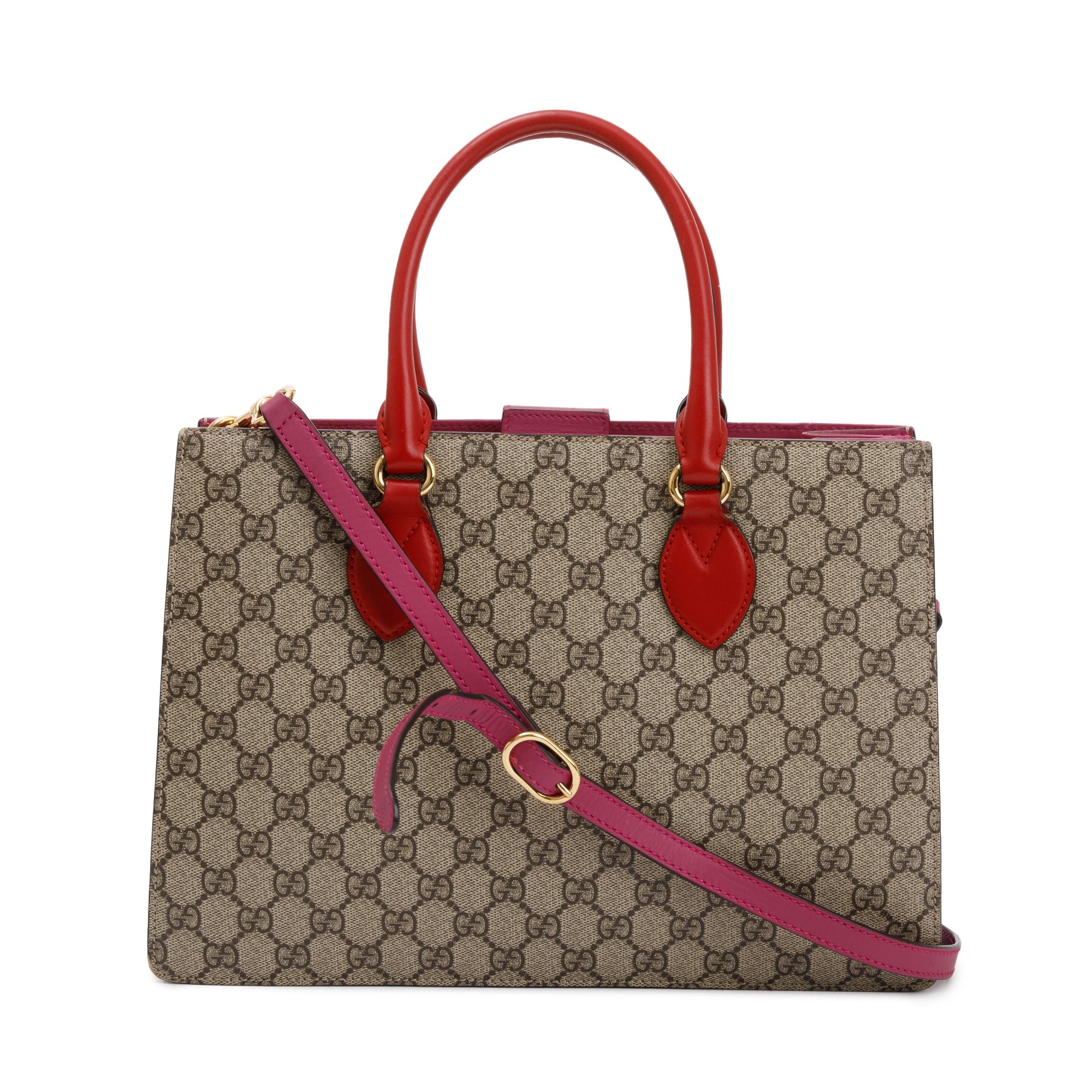 Gucci GG Supreme Convertible Handle Bag w/ Strap