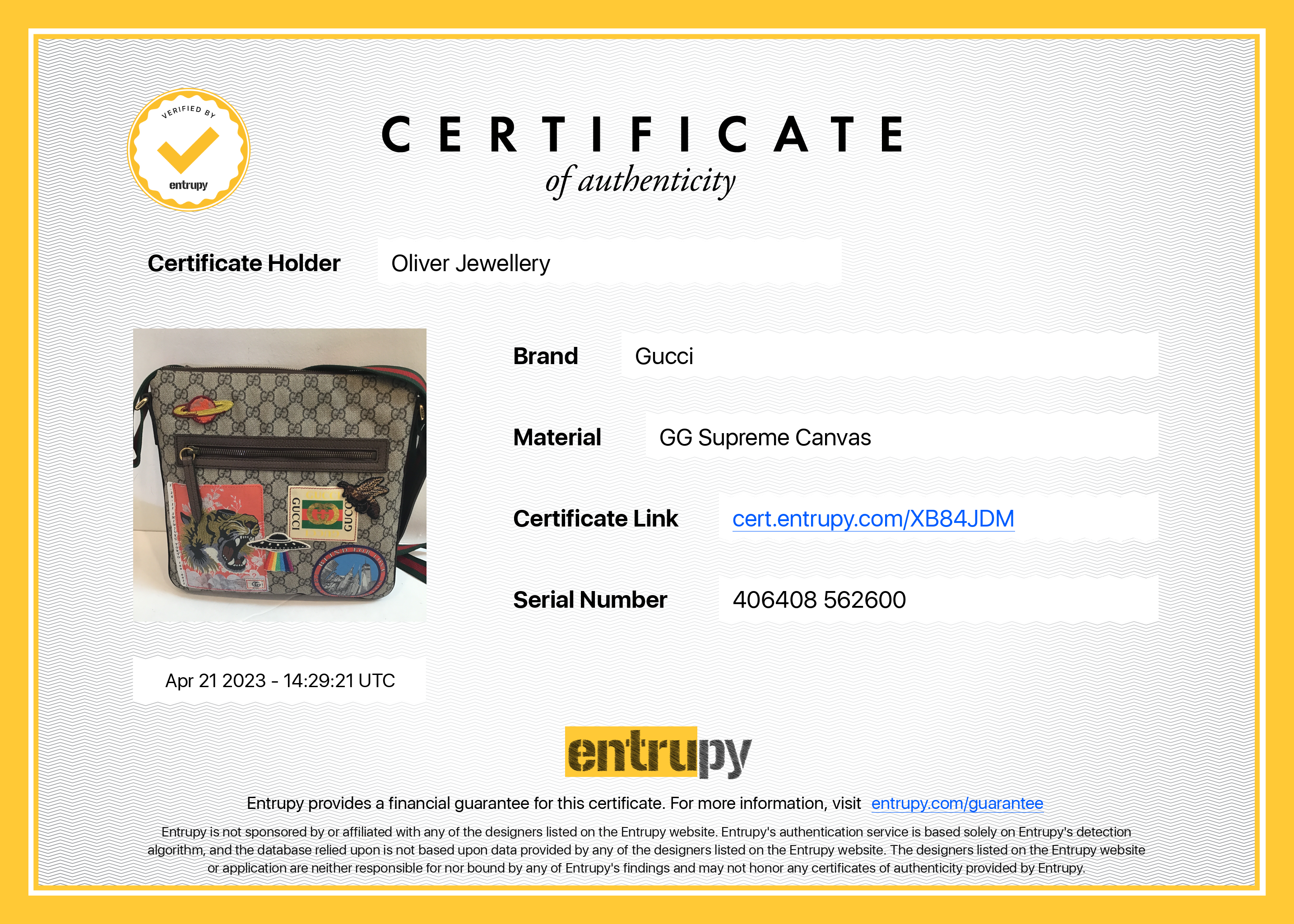 Gucci GG Supreme Courrier Soft Messenger Bag