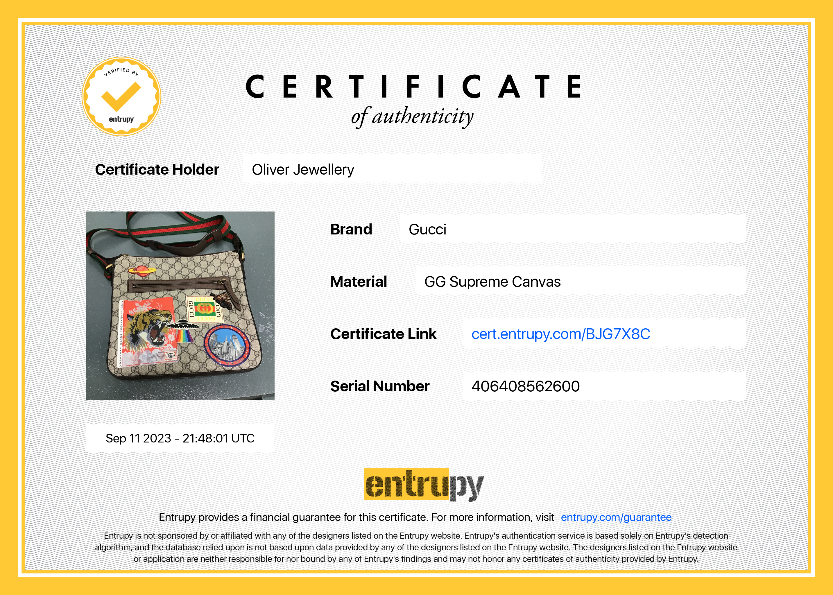 Gucci GG Supreme Courrier Soft Messenger Bag