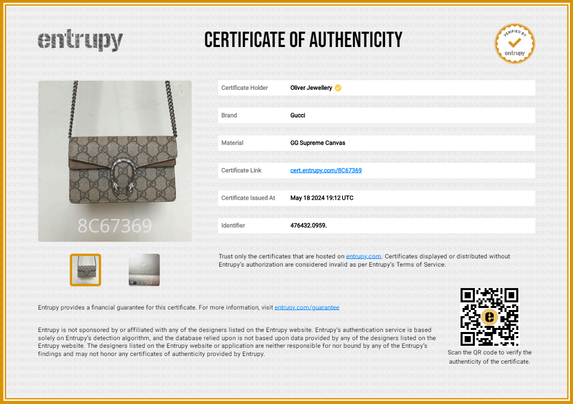 Gucci GG Supreme Dionysus Super Mini Bag