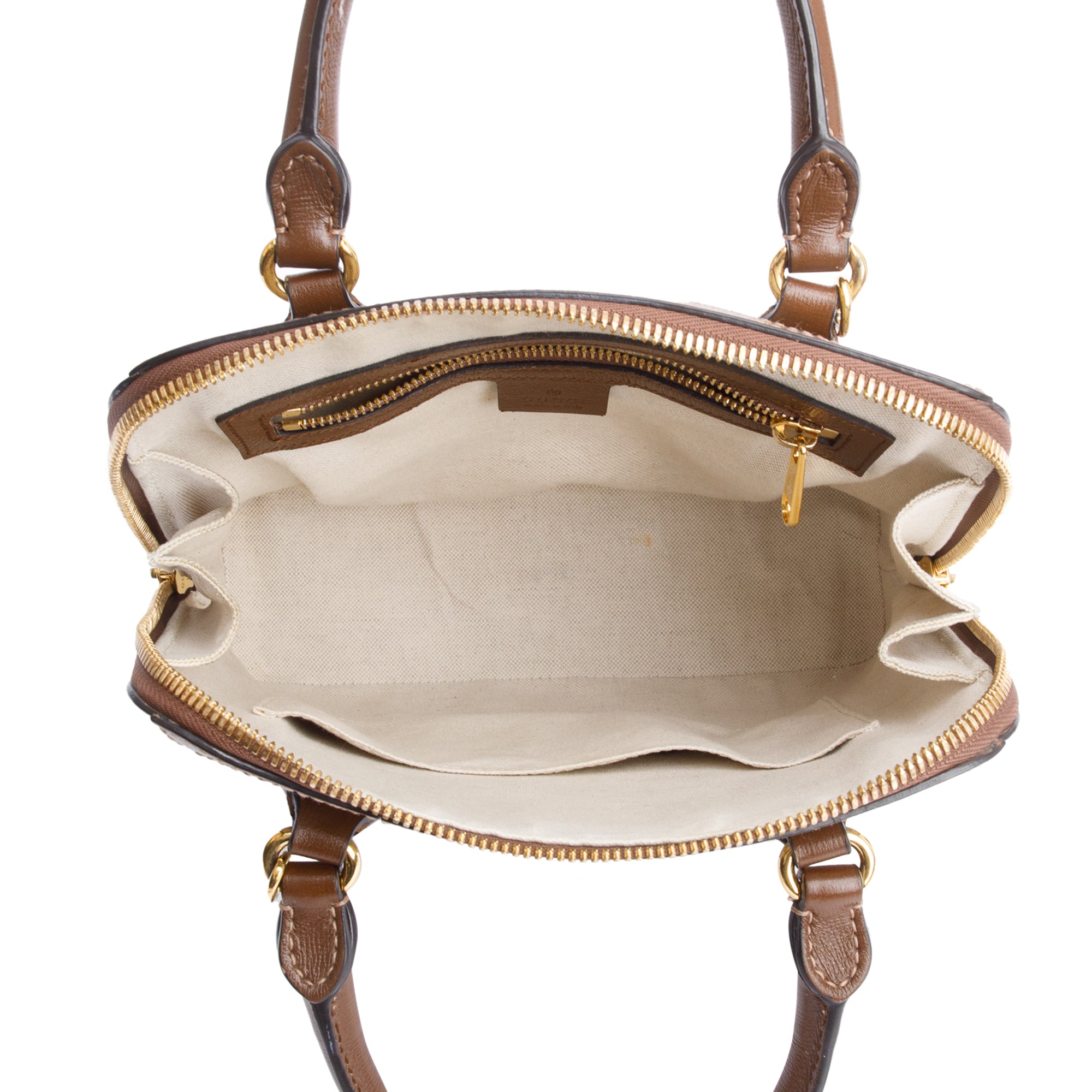 Gucci GG Supreme Horsebit 1955 Small Top Handle Bag w/ Strap