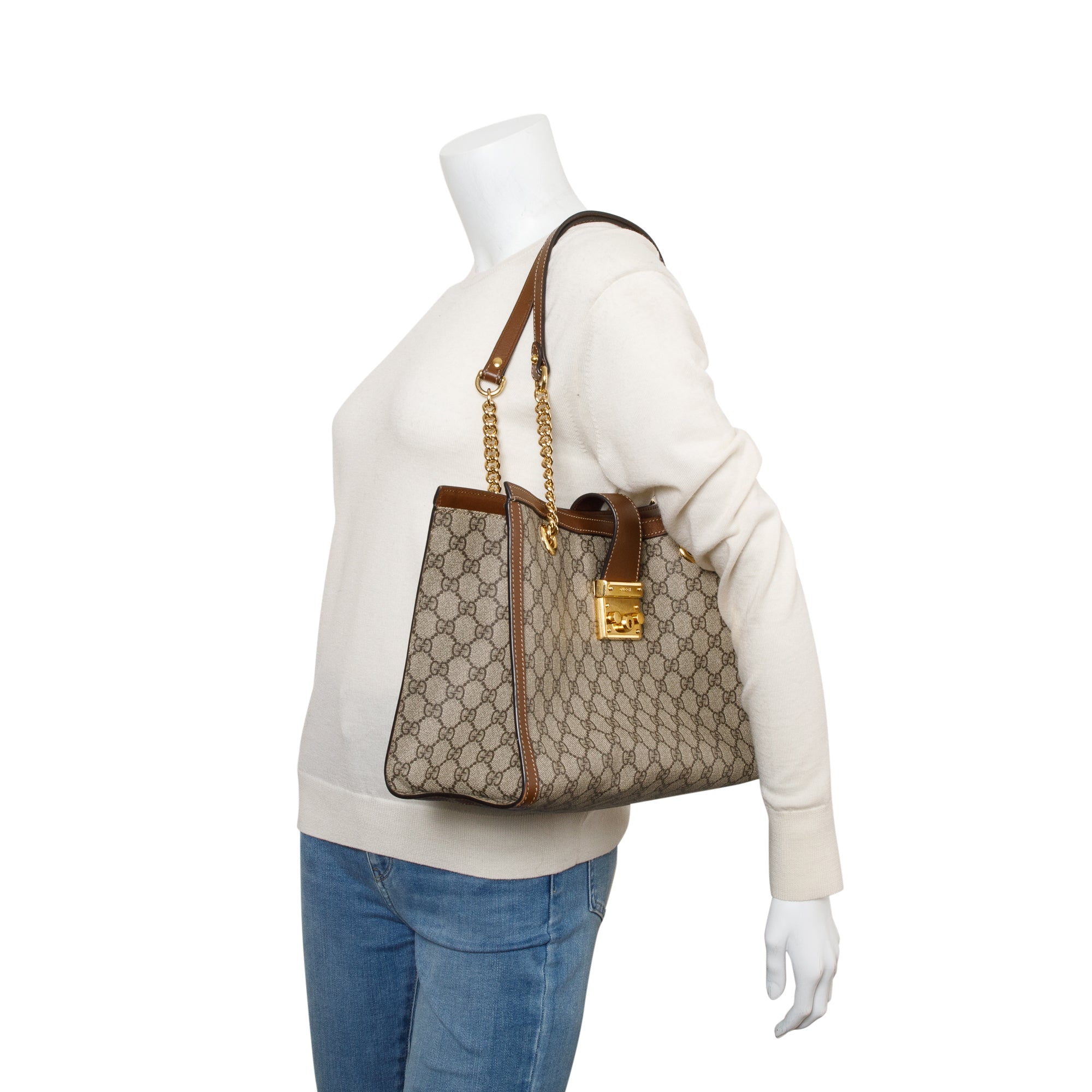 Gucci GG Supreme Medium Padlock Shoulder Bag