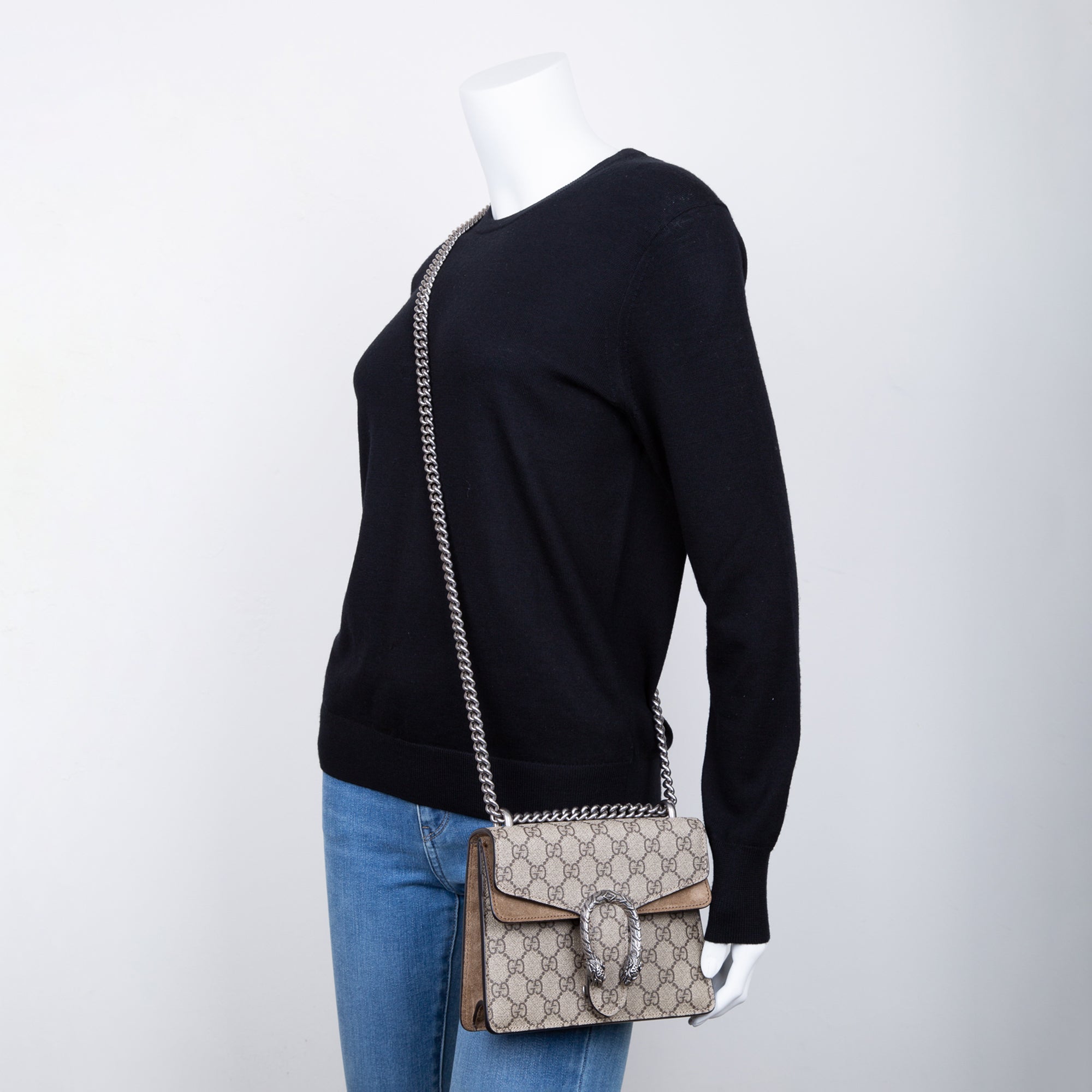 Gucci GG Supreme Mini Dionysus Shoulder Bag w/ Box