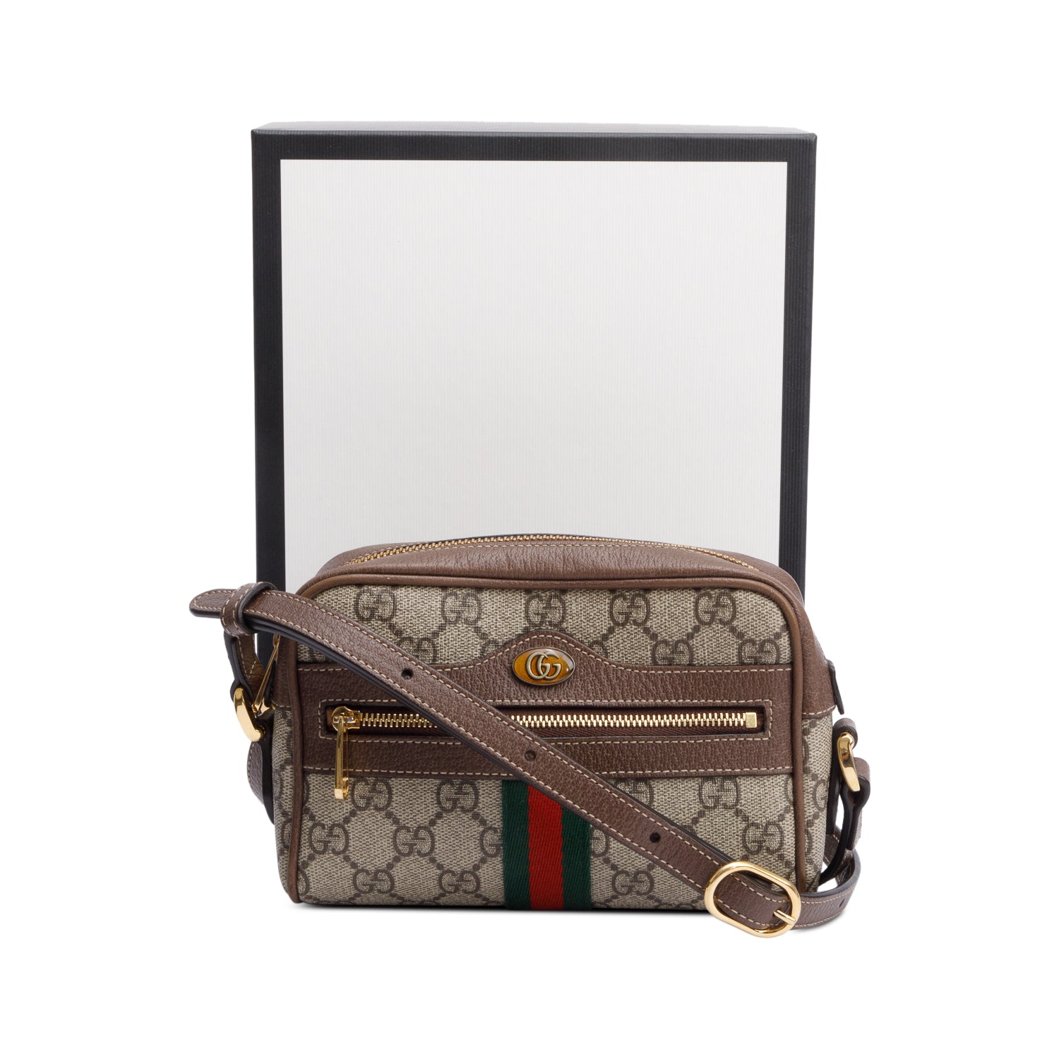 Gucci GG Supreme Mini Ophidia Crossbody Bag w/ Box