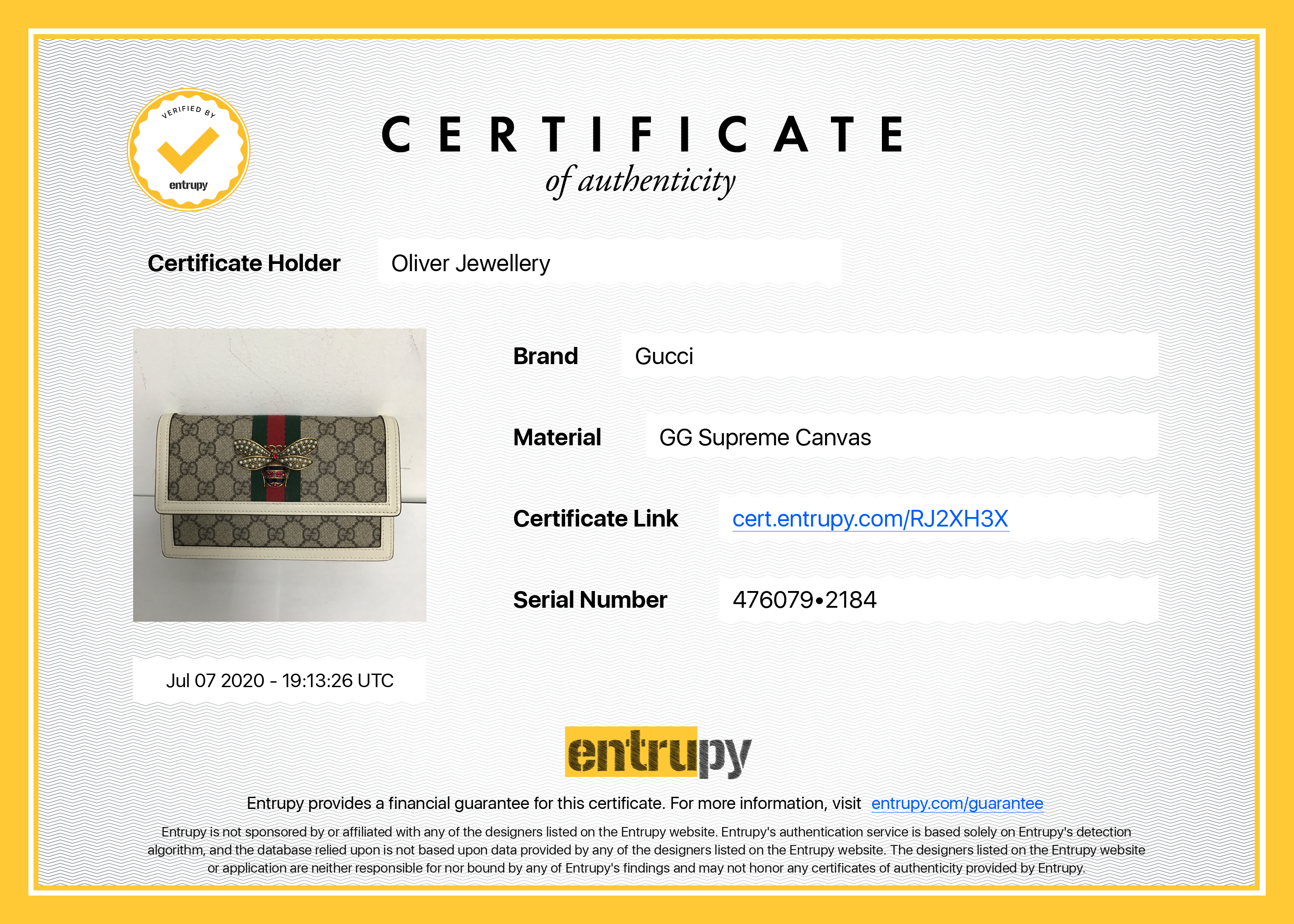 Gucci GG Supreme Mini Queen Margaret Bag w/ Box