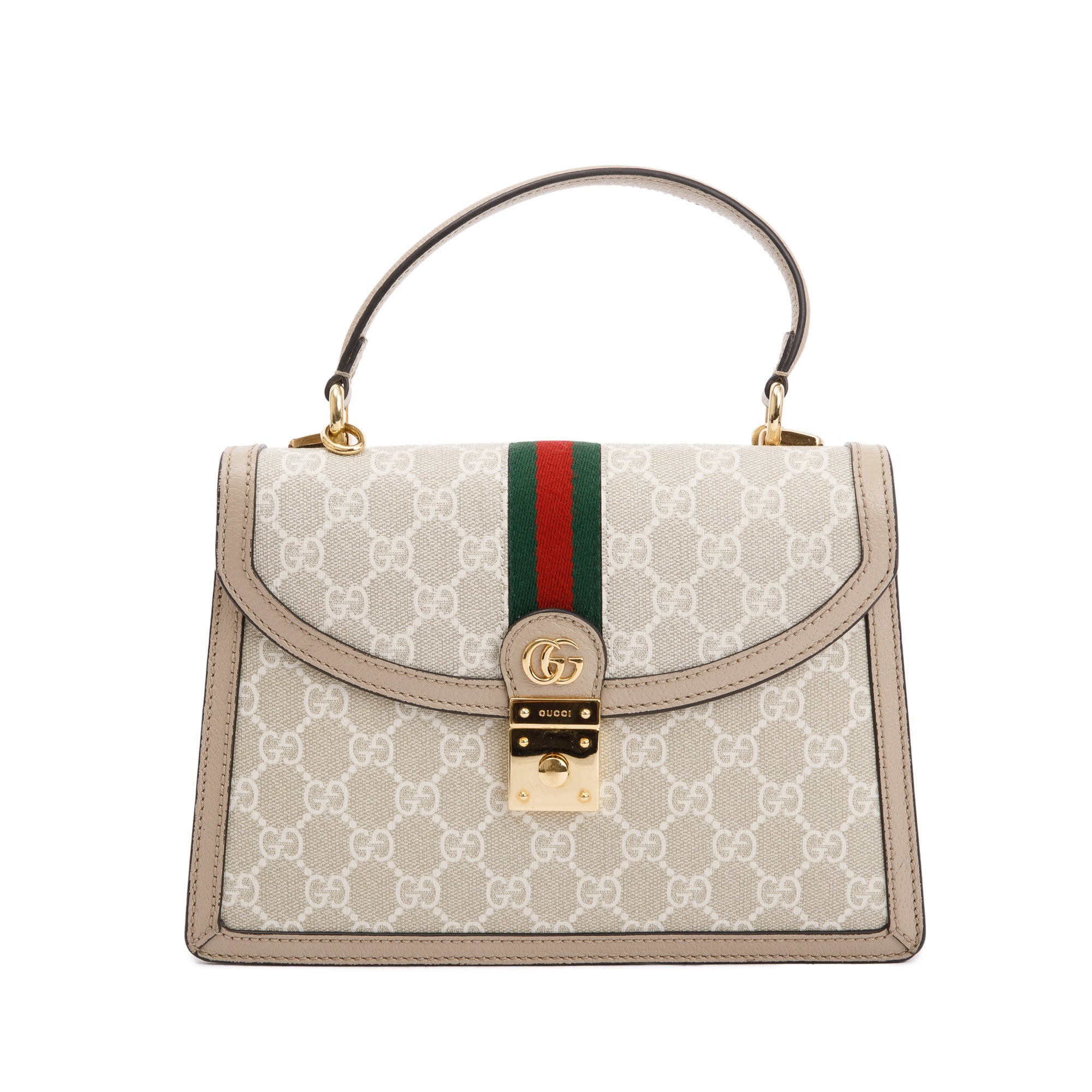 Gucci GG Supreme Monogram Small Ophidia Top Handle Bag
