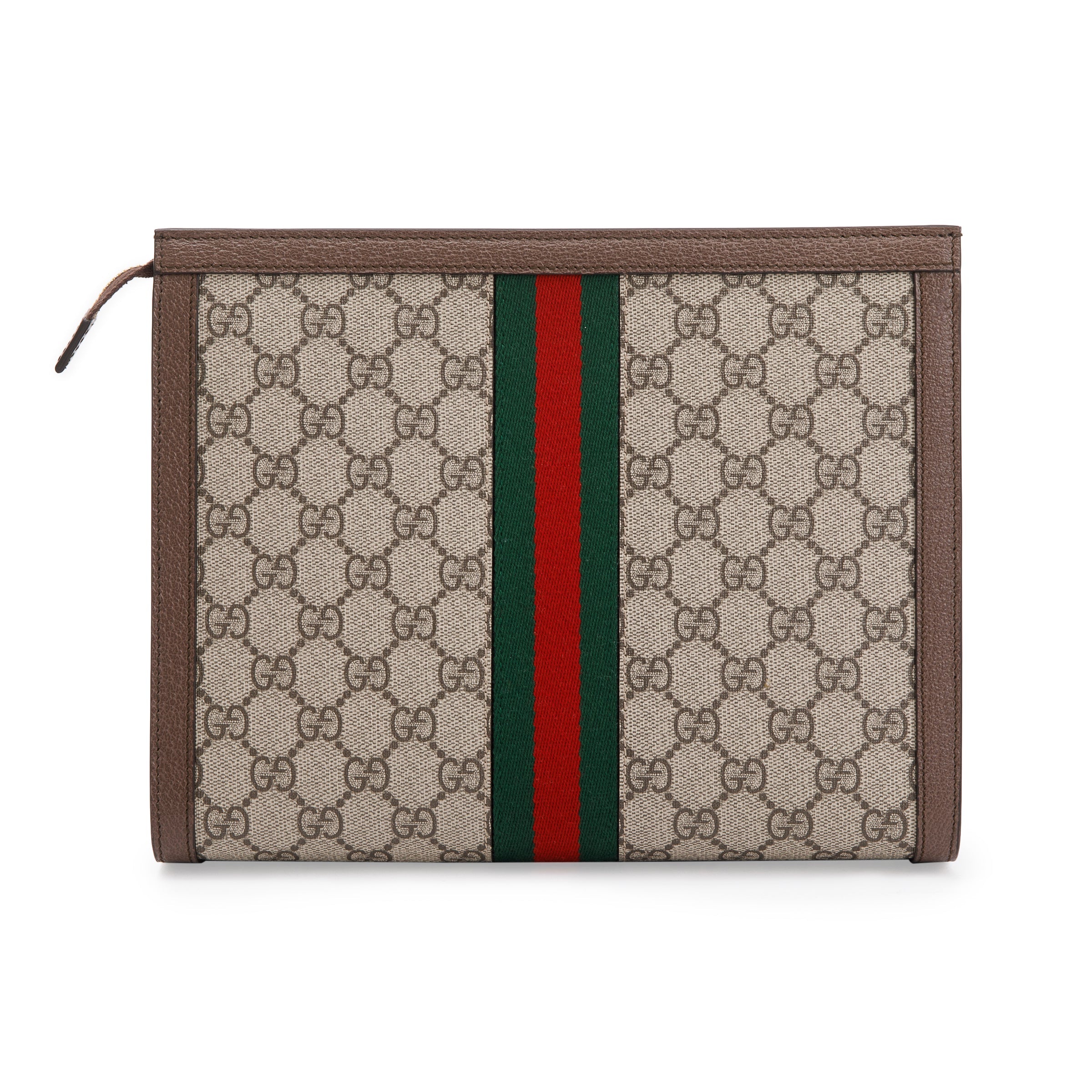 Gucci GG Supreme Monogram Web Ophidia Pouch w/ Box