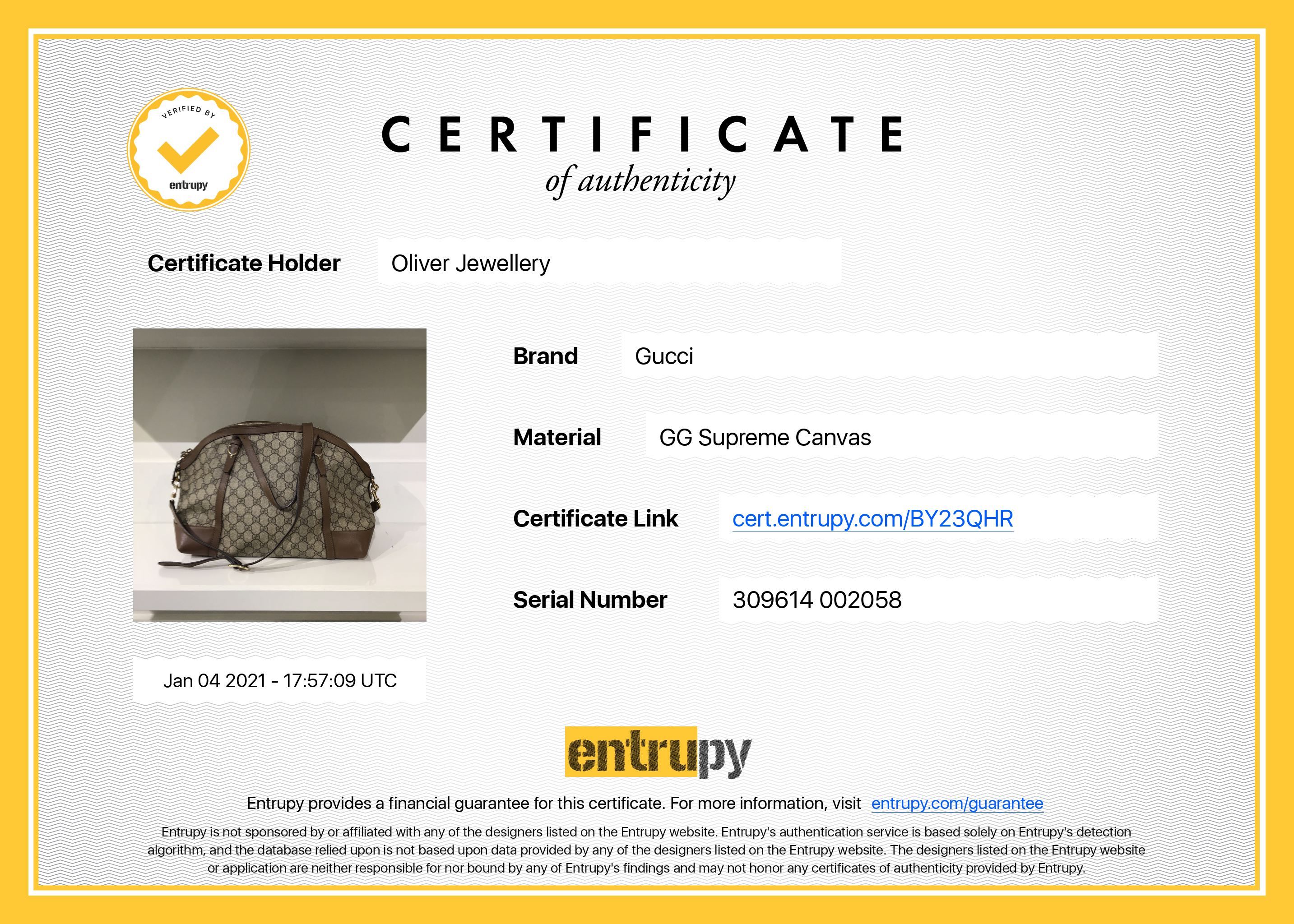 Gucci GG Supreme Nice Bag