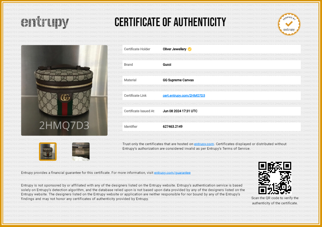 Gucci GG Supreme Ophidia Cosmetic Cas w/ Box