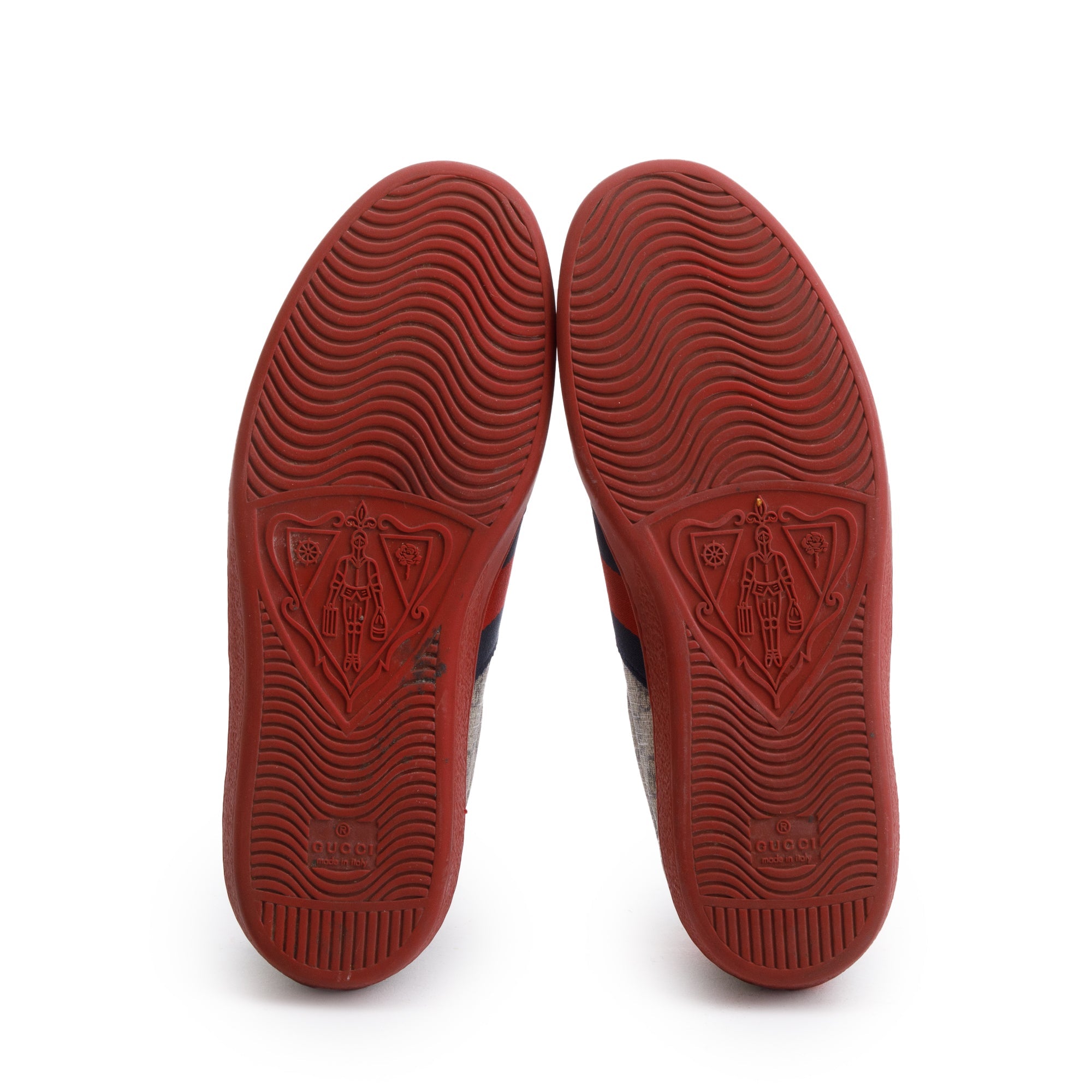 sc♡ Gucci GG Supreme Red Python Trim Web Ace Sneakers, Size 8.5 w/ Box