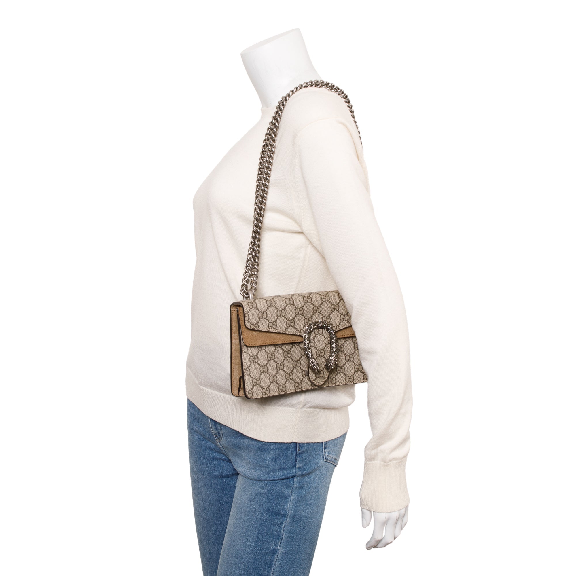 Gucci GG Supreme Small Dionysus Rectangular Shoulder Bag