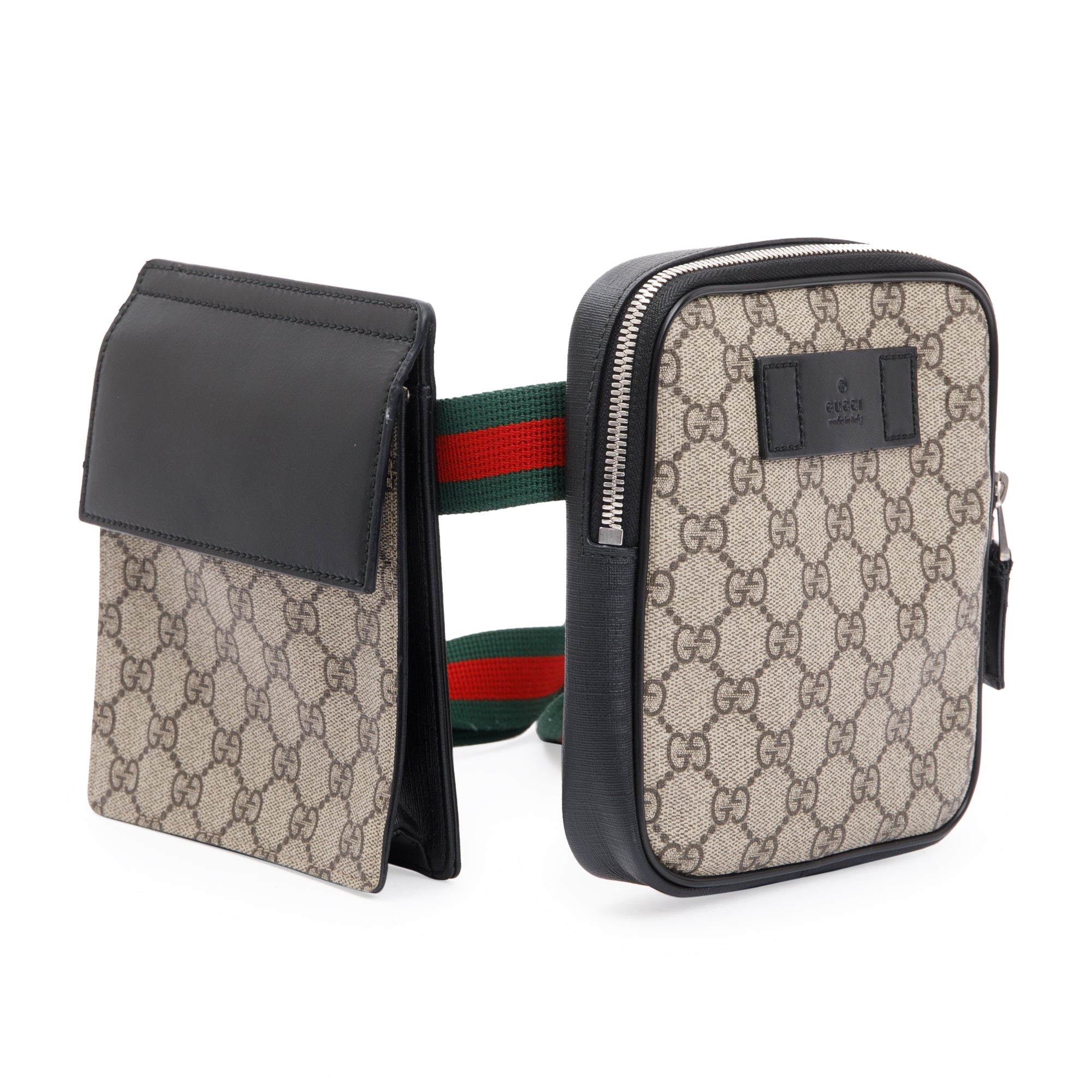 Gucci GG Supreme Web Double Belt Bag