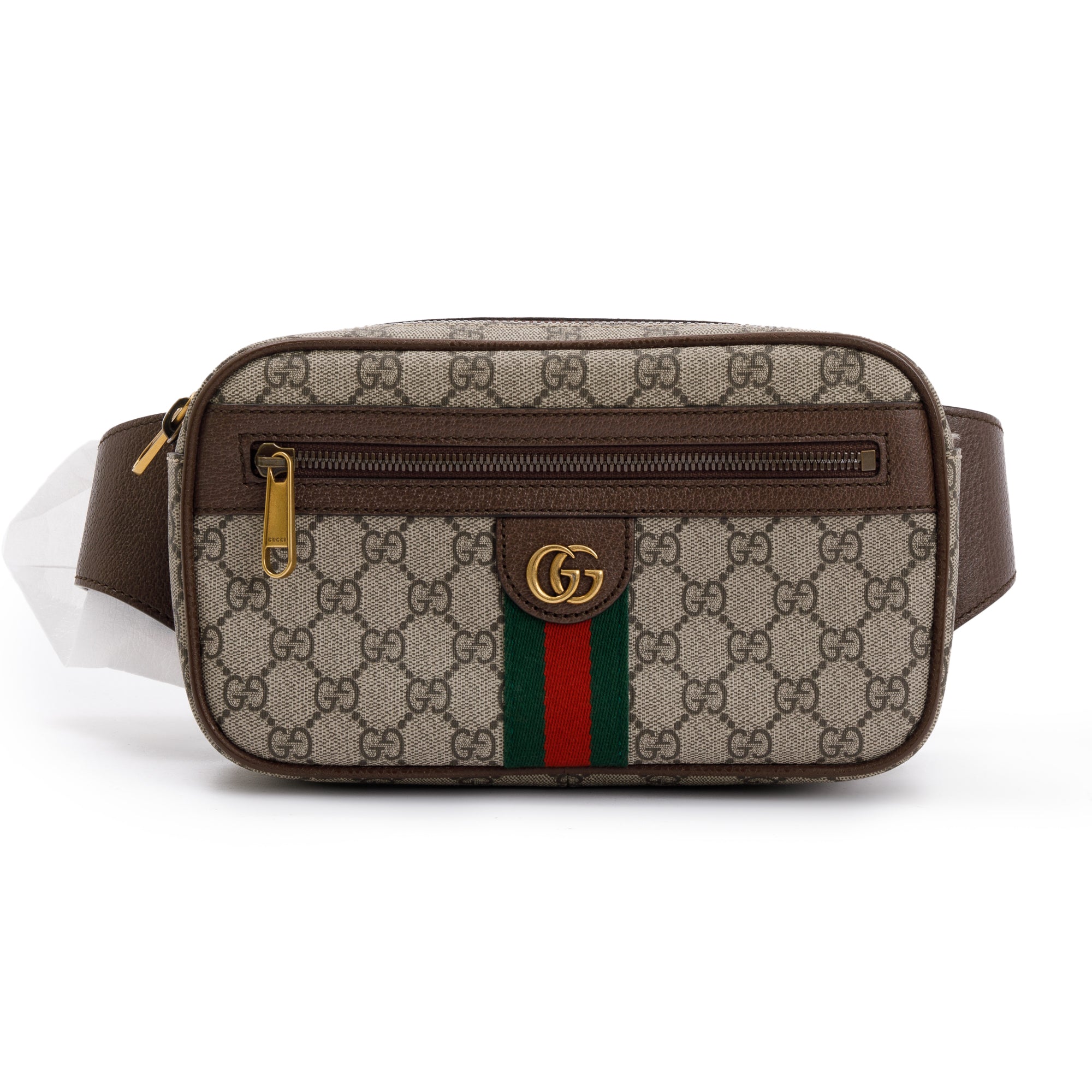 Gucci GG Supreme Web Medium Ophidia GG Belt Bag w/ Box