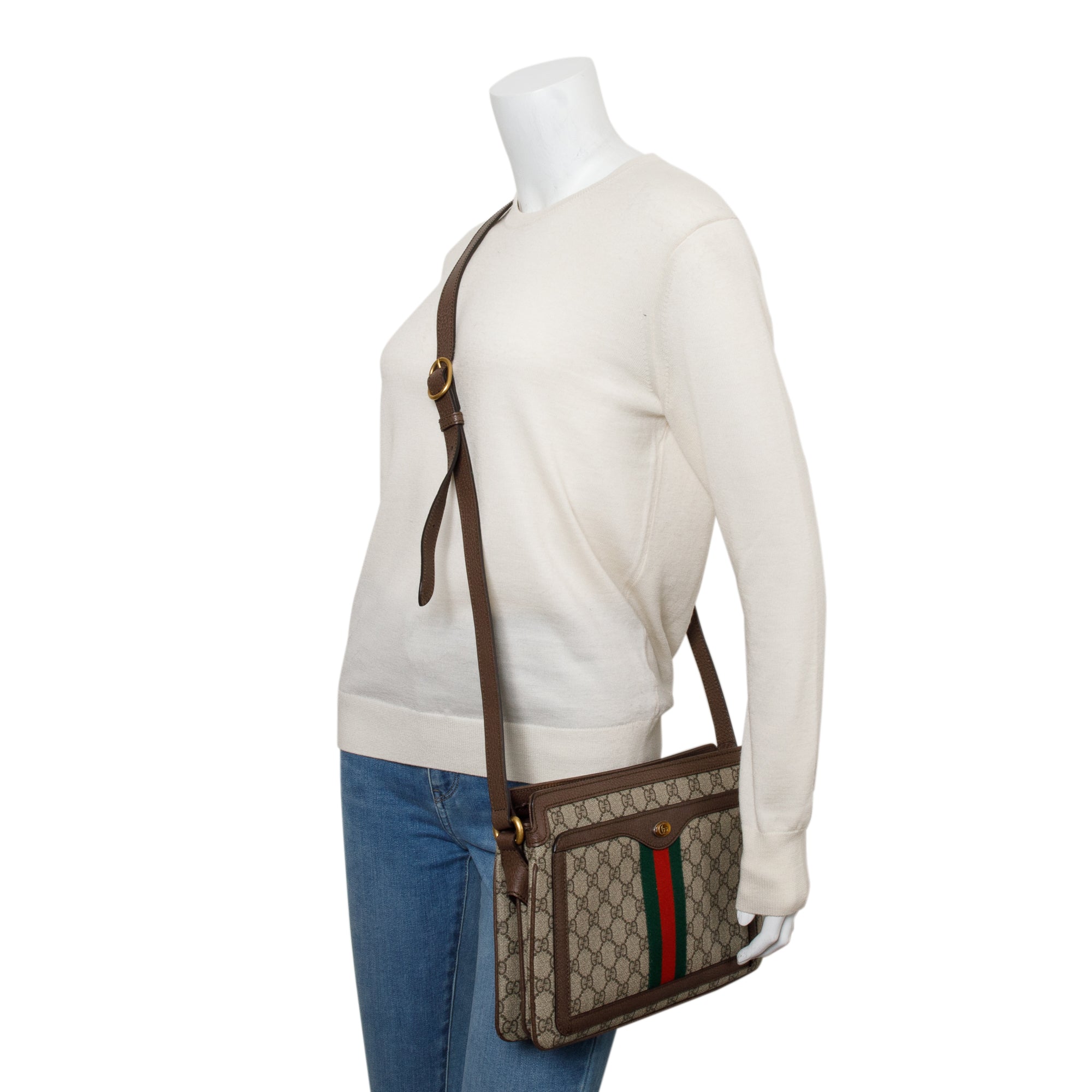 Gucci GG Supreme Web Medium Ophidia Shoulder Bag