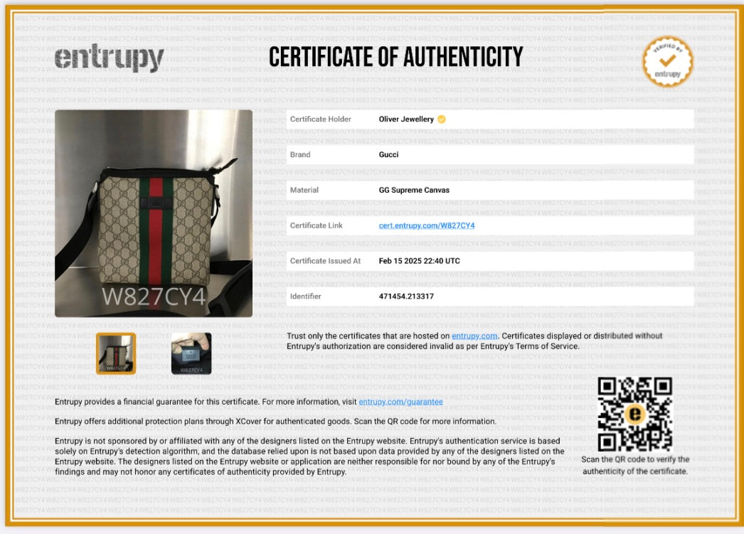 Gucci GG Supreme Web Messenger Bag