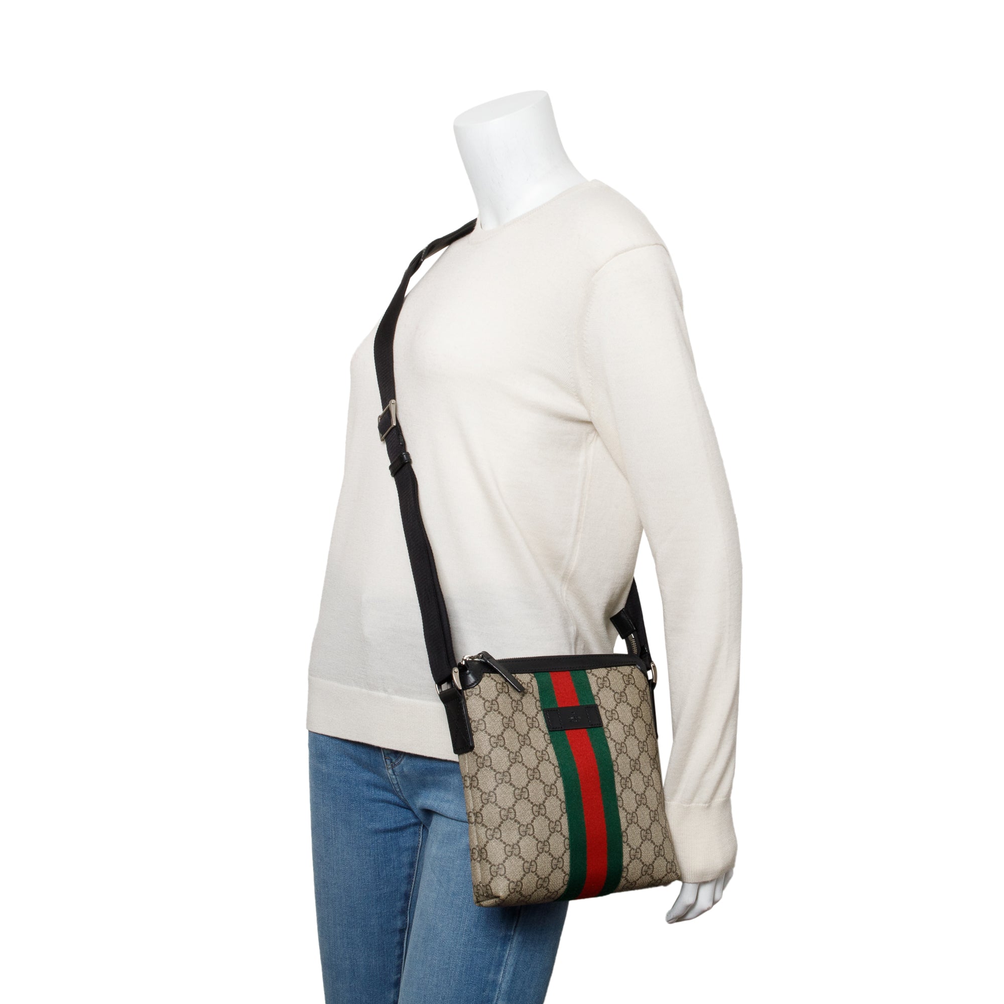 Gucci GG Supreme Web Messenger Bag