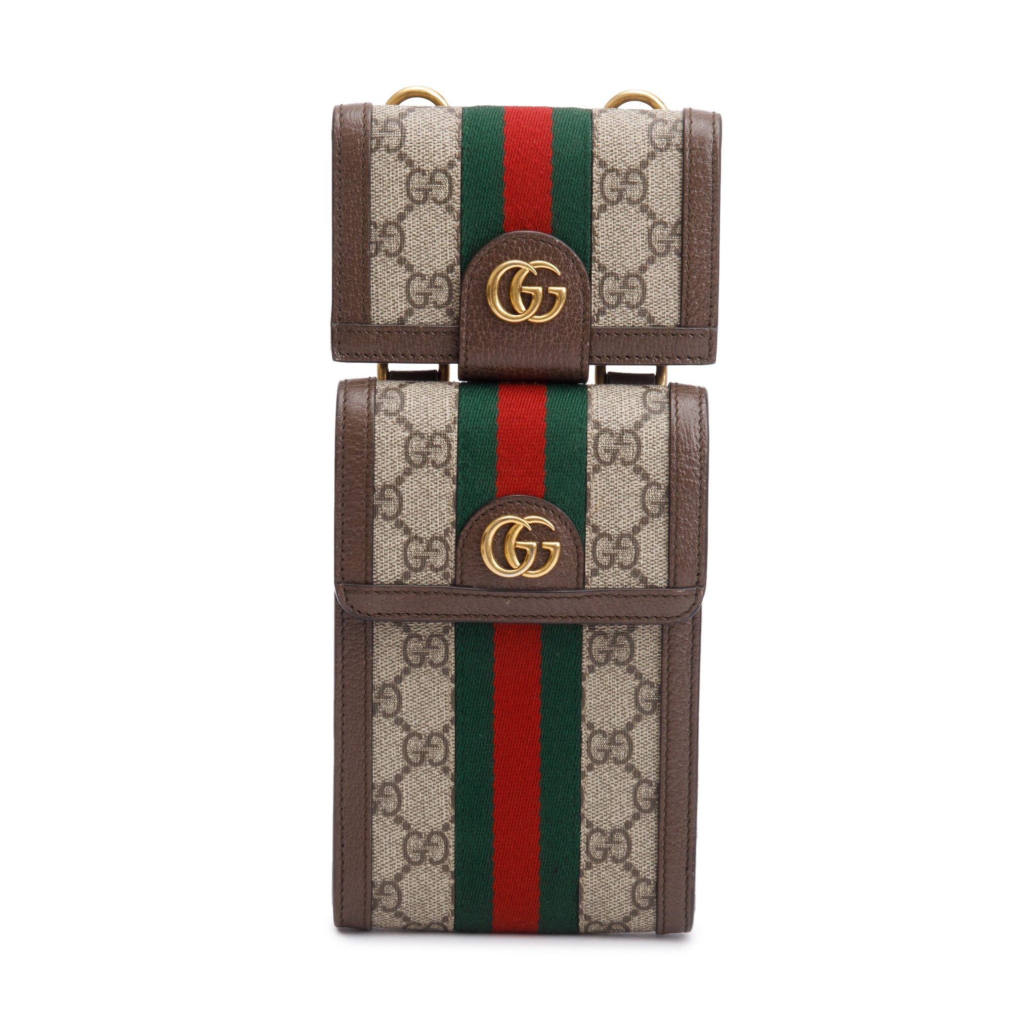 Gucci GG Supreme Web Multi Pouch Mini Ophidia Crossbody Bag