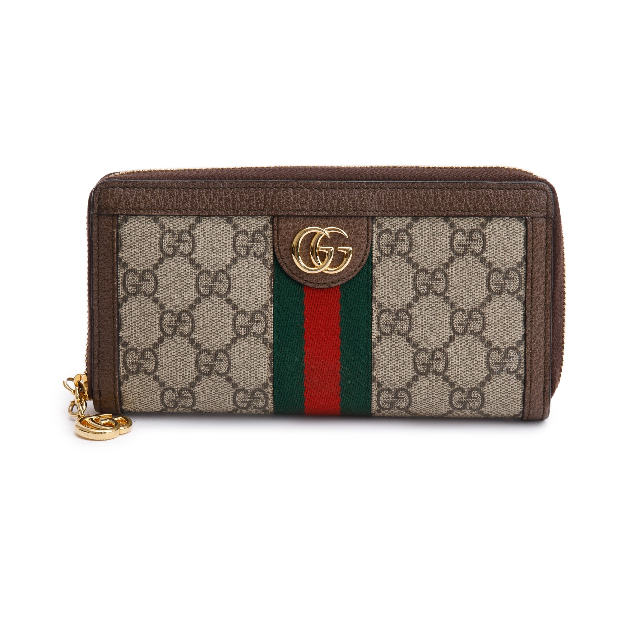 Gucci GG Supreme Web Ophidia GG Zip Around wallet