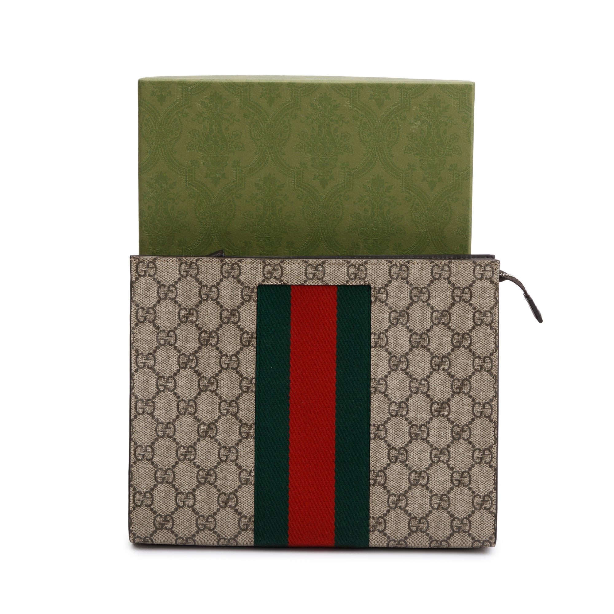 Gucci GG Supreme Web Pouch w/ Box