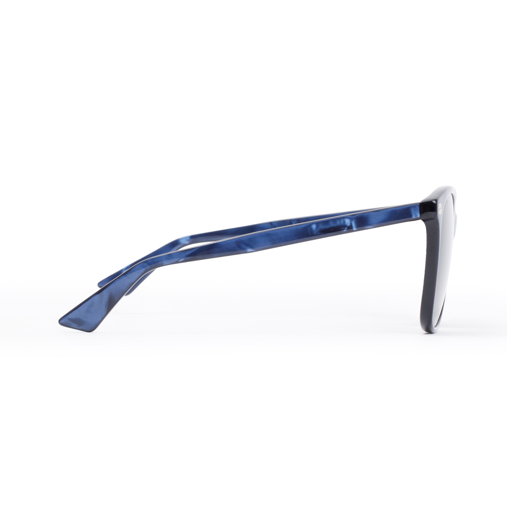 Gucci GG0024S Blue Acetate Interlocking G & Bee Accent Wayfarer Sunglasses w/ Pouch