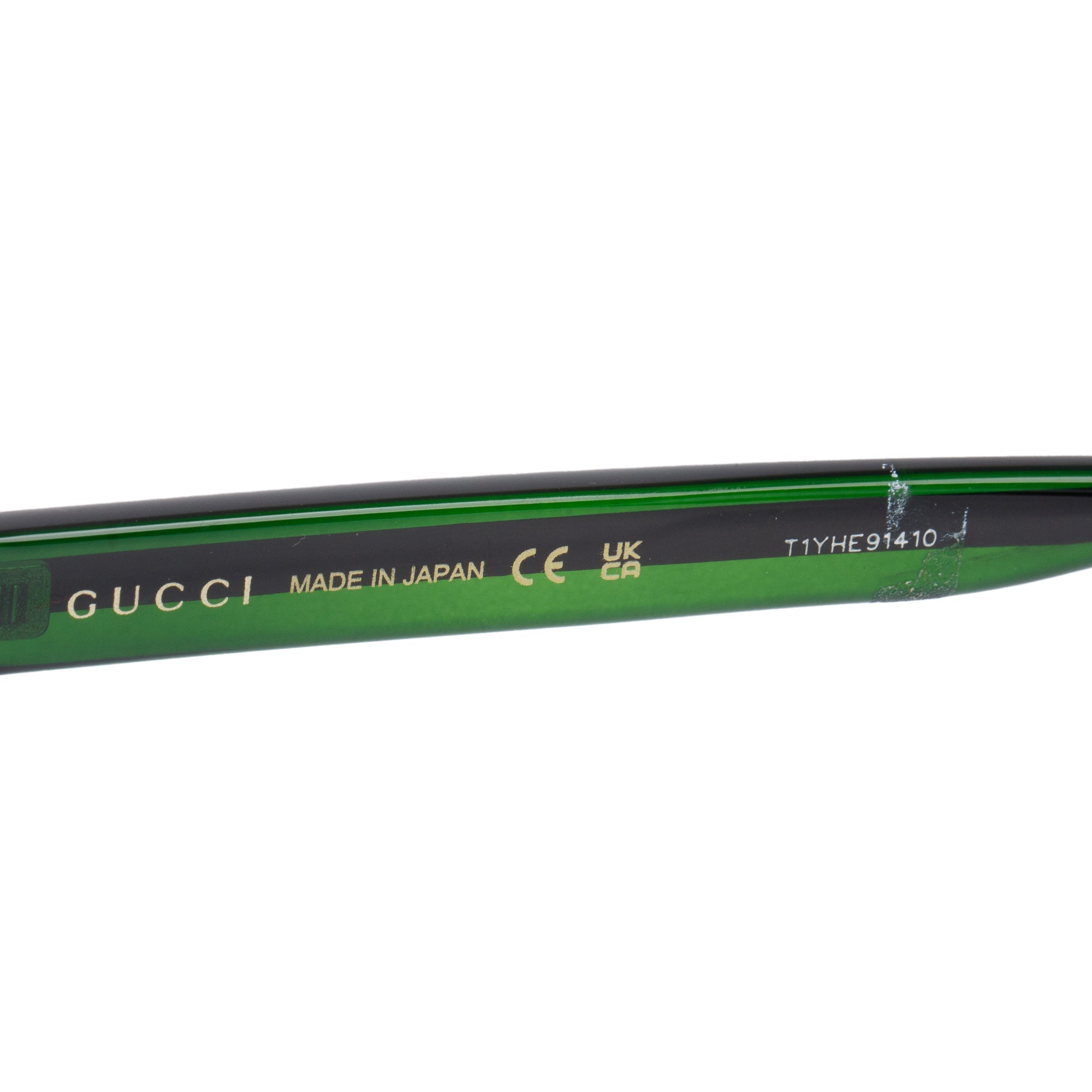 Gucci GG0057SKN Black Green, Red Web Acetate Square Sunglasses w/ Case