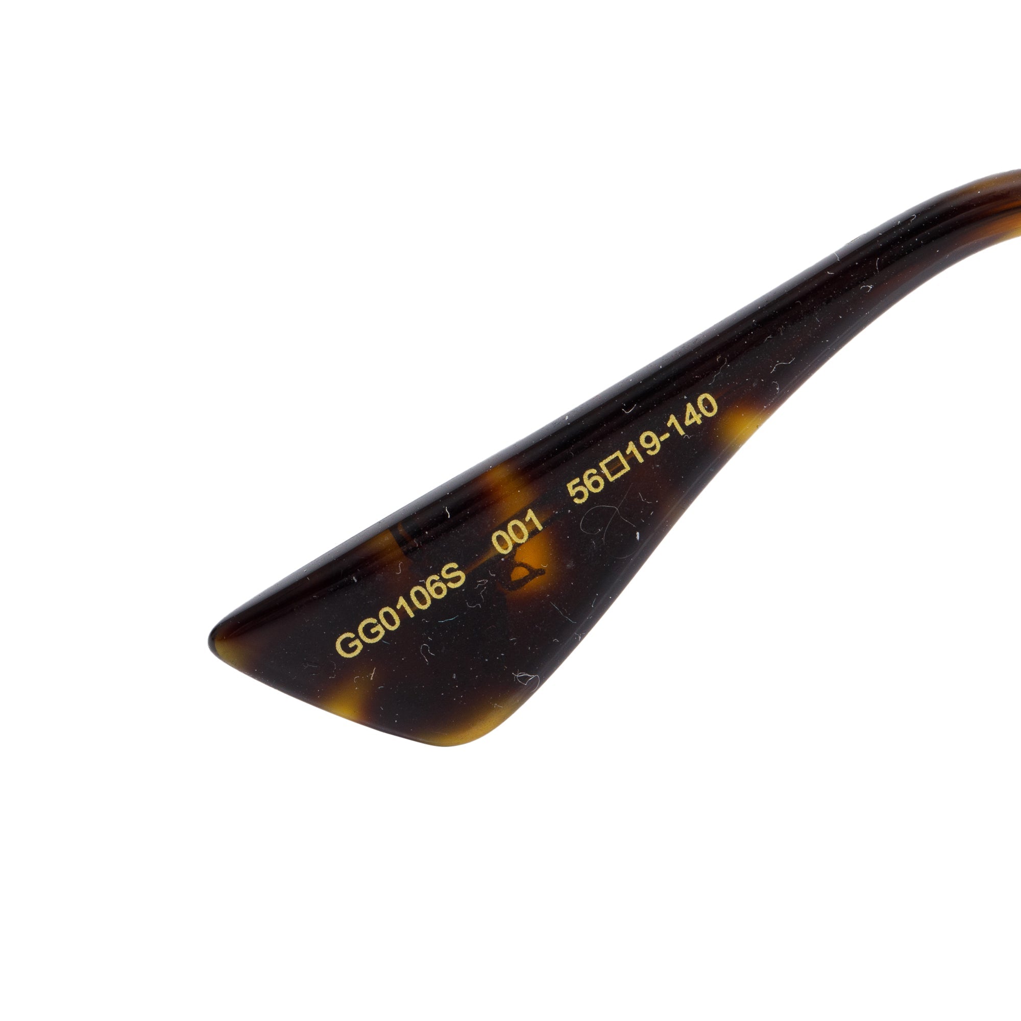 Gucci GG0106S Black Acetate Bee Accent Oversized Square Sunglasses w/ Case