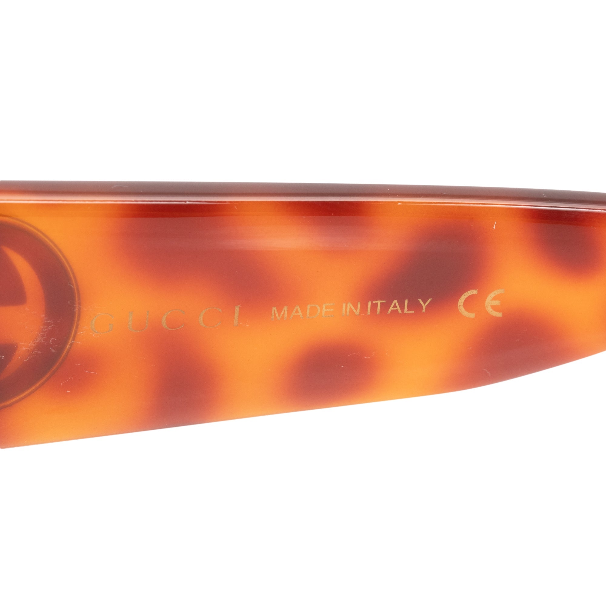 Gucci GG0141S Tortoise Acetate GG Logo Square Frame Sunglasses w/ Case