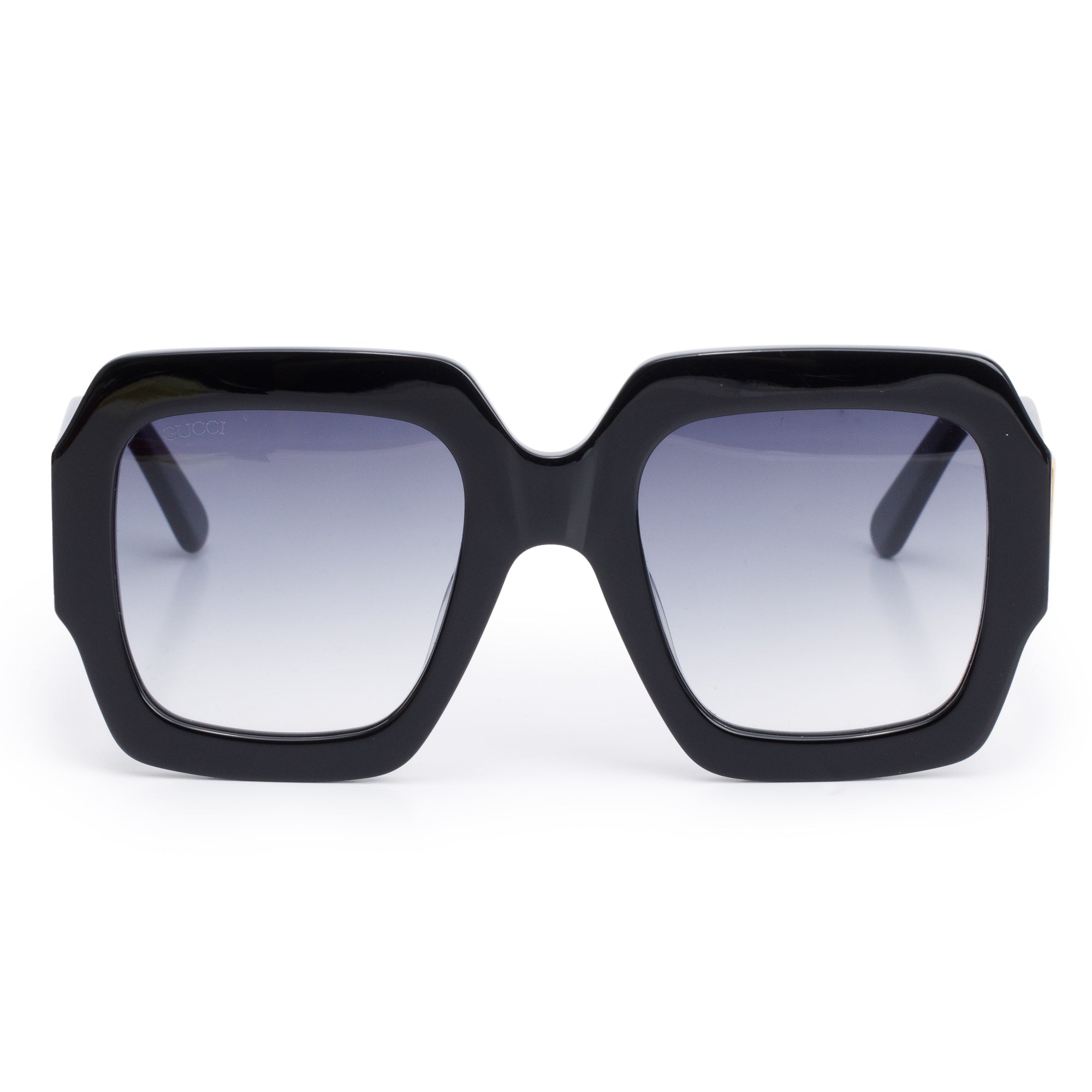 Gucci GG0178S Black Acetate Interlocking G Oversized Sunglasses w/ Case