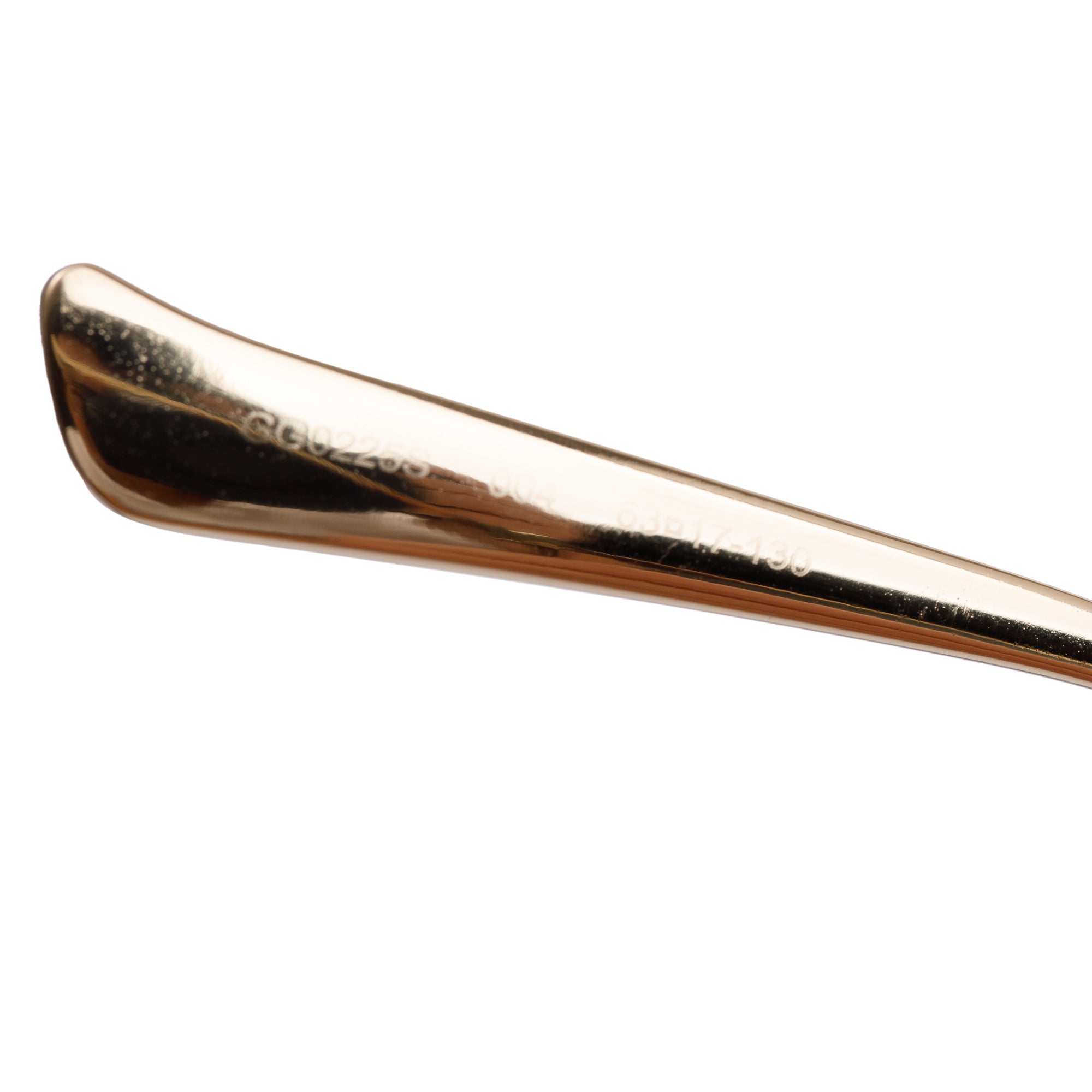 Gucci GG0225S Gold Tone Metal Interlocking GG Web Oversize Sunglasses w/ Case