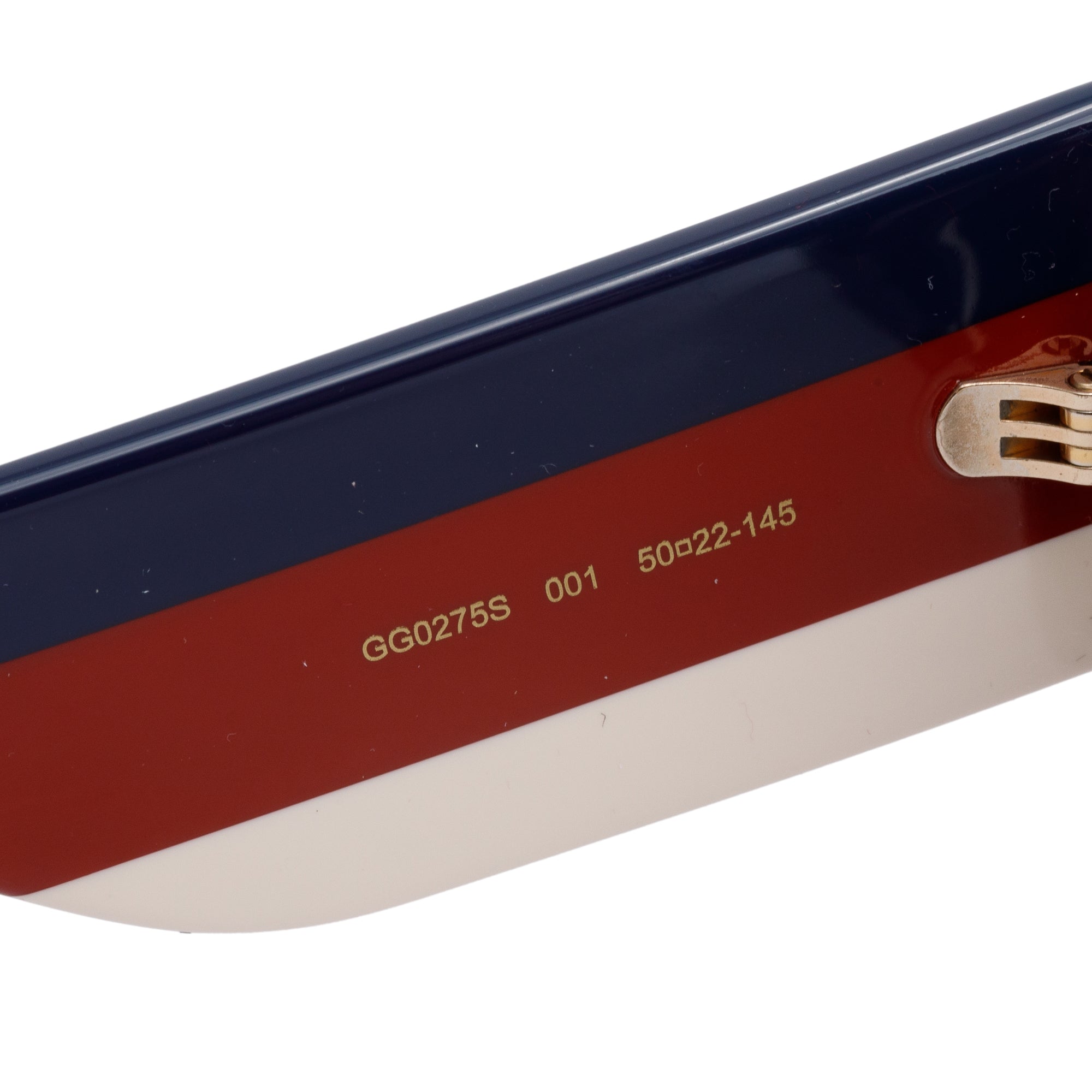 Gucci GG0275S Black & Web Acetate Interlocking G Cat-Eye Sunglasses w/ Case