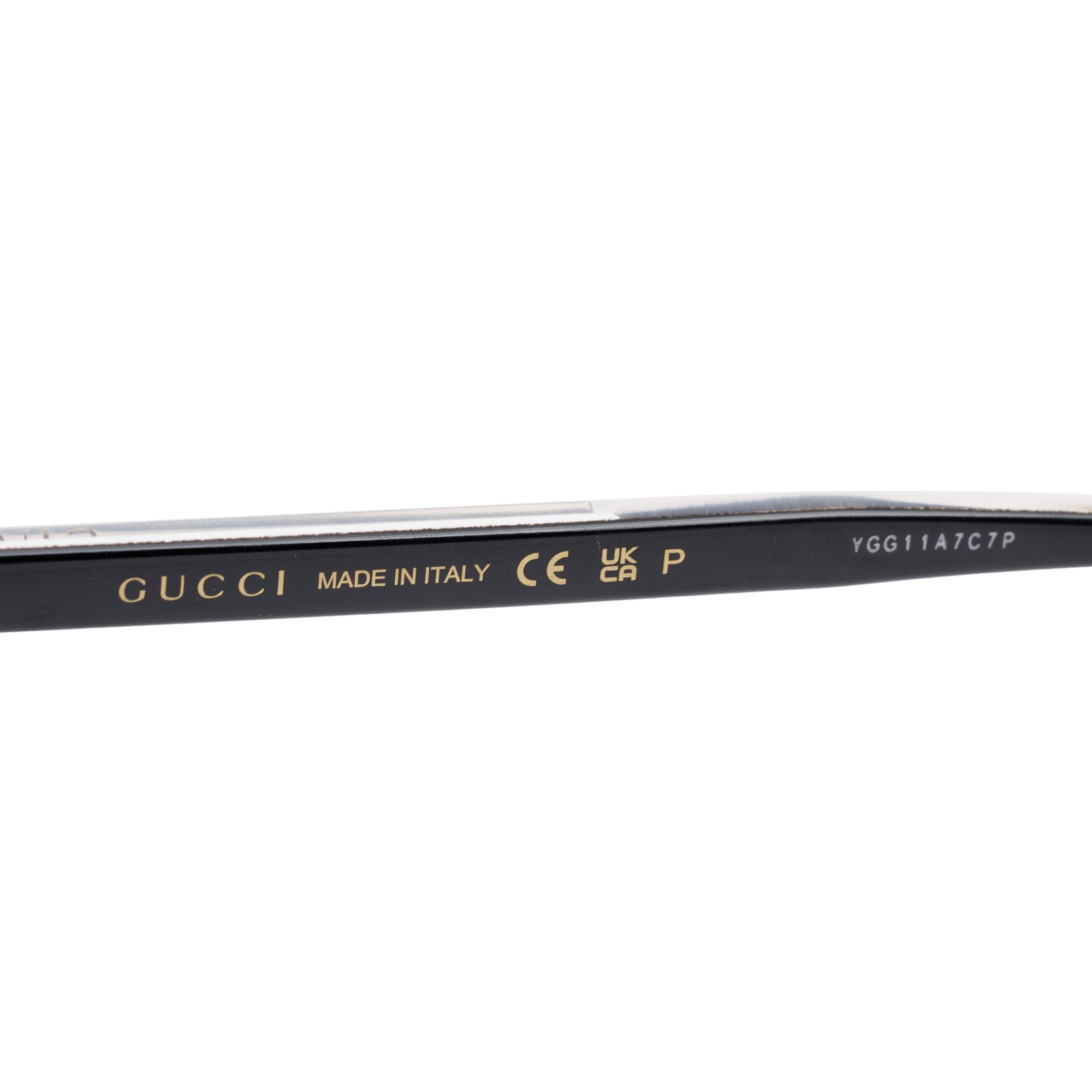 Gucci GG0381SN Black Acetate Web Square Sunglasses w/ Case