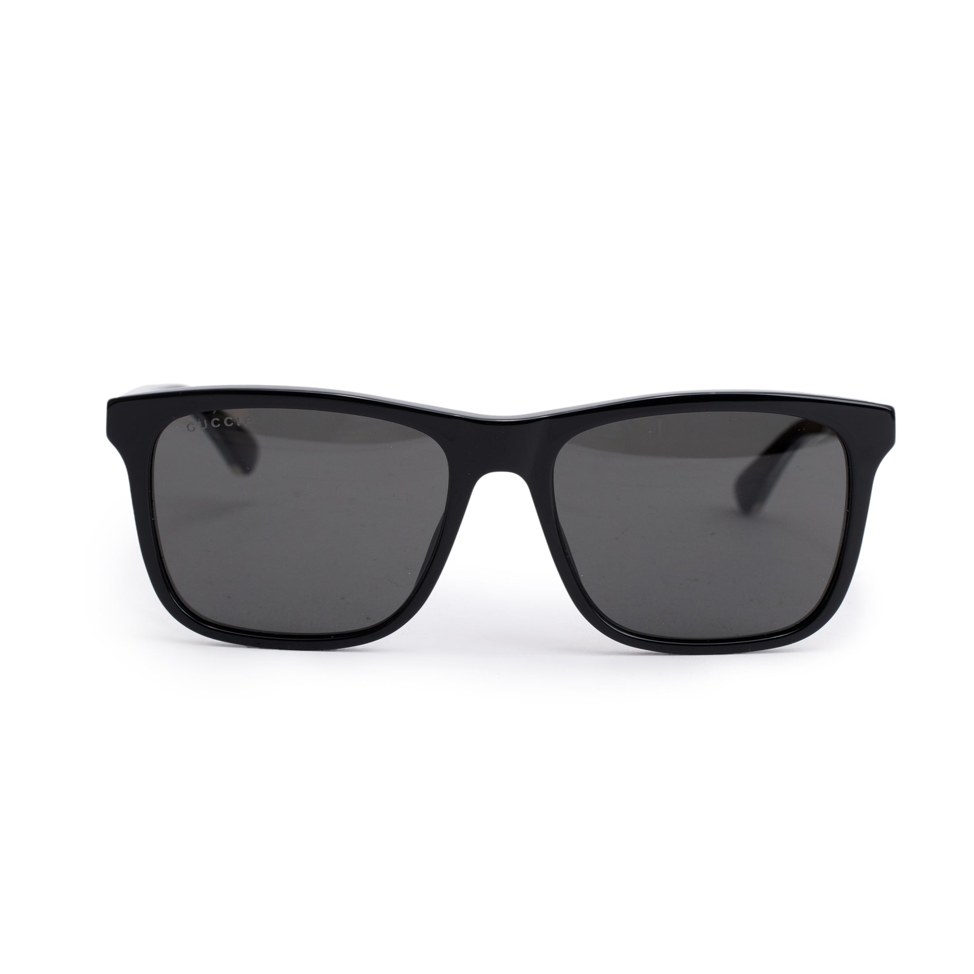 Gucci GG0381SN Black Acetate Web Square Sunglasses w/ Case