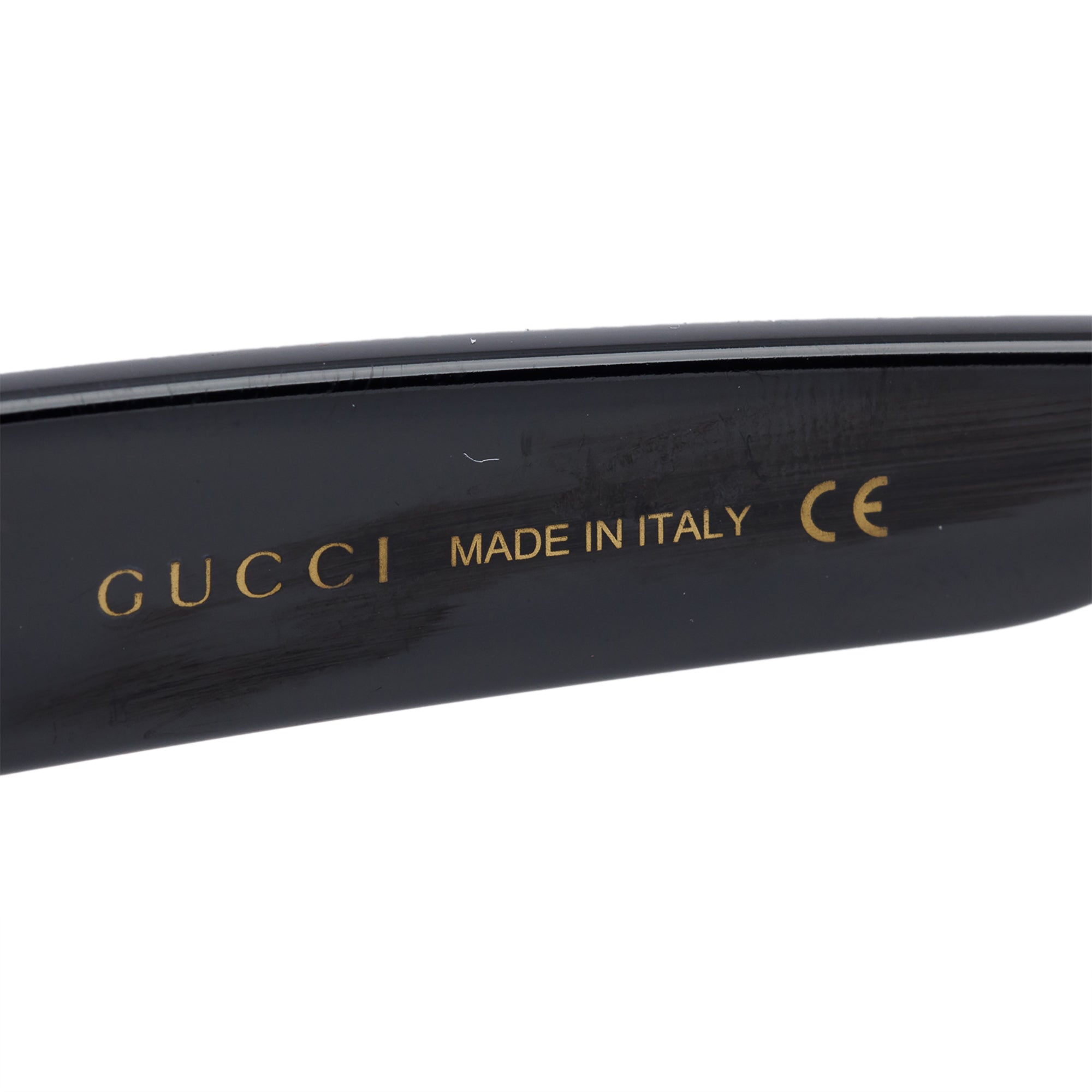 Gucci GG0469S Black Acetate Webi Accent Oversize Square Sunglasses w/ Case